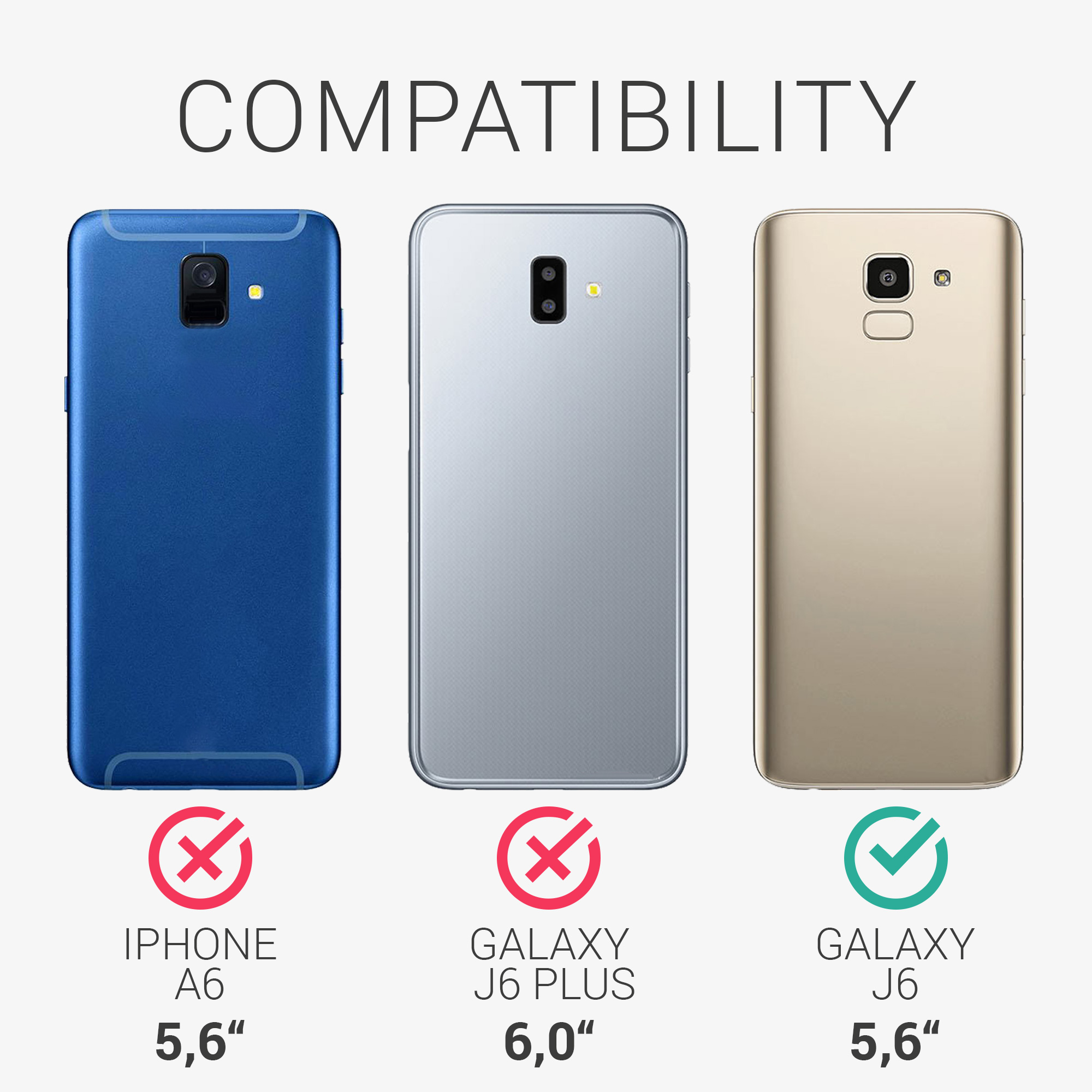 Kryt na mobil Samsung Galaxy J6 kwmobile TPU matně petrolejový