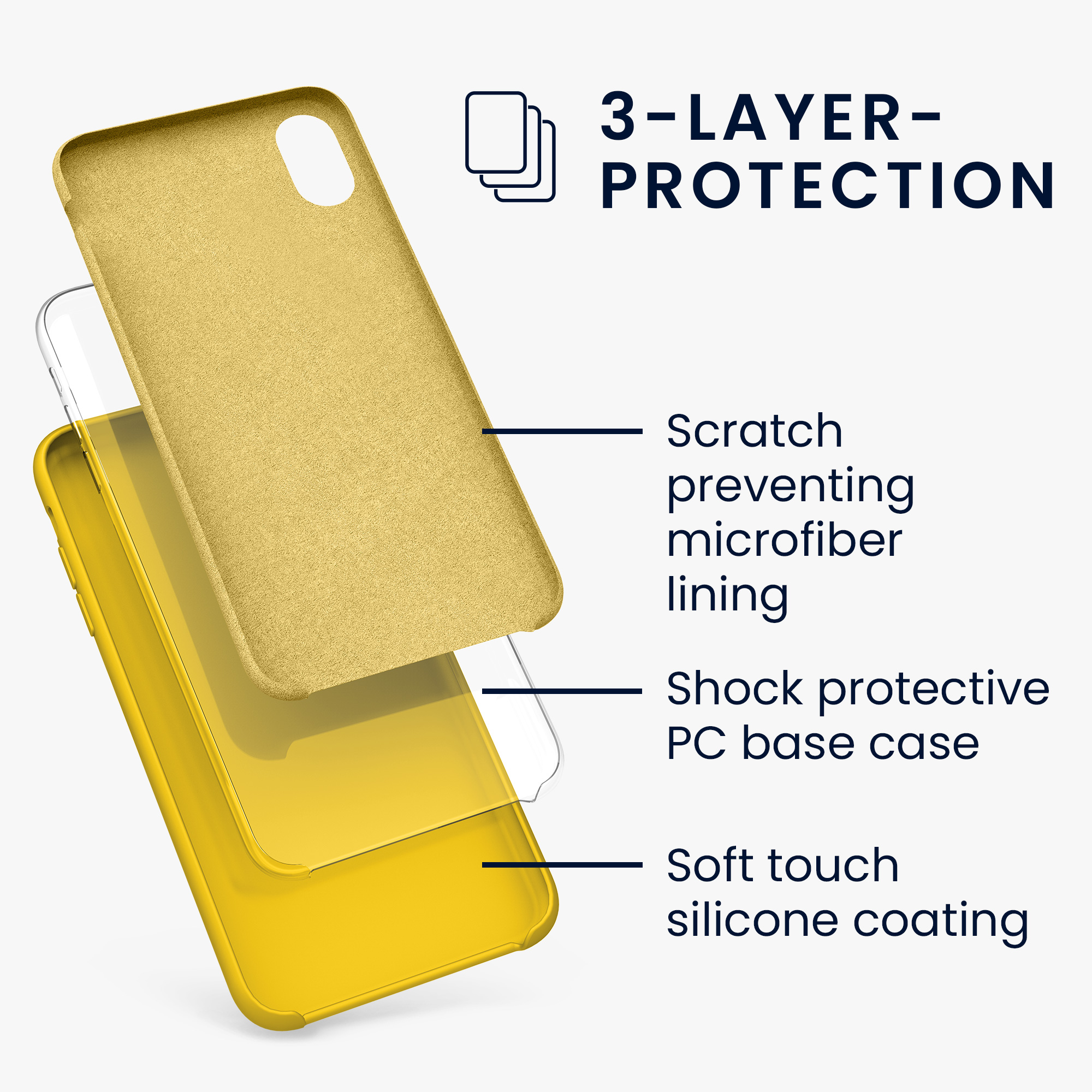 Silikonový kryt na mobil kwmobile pro Apple iPhone XR - zářivě žlutá