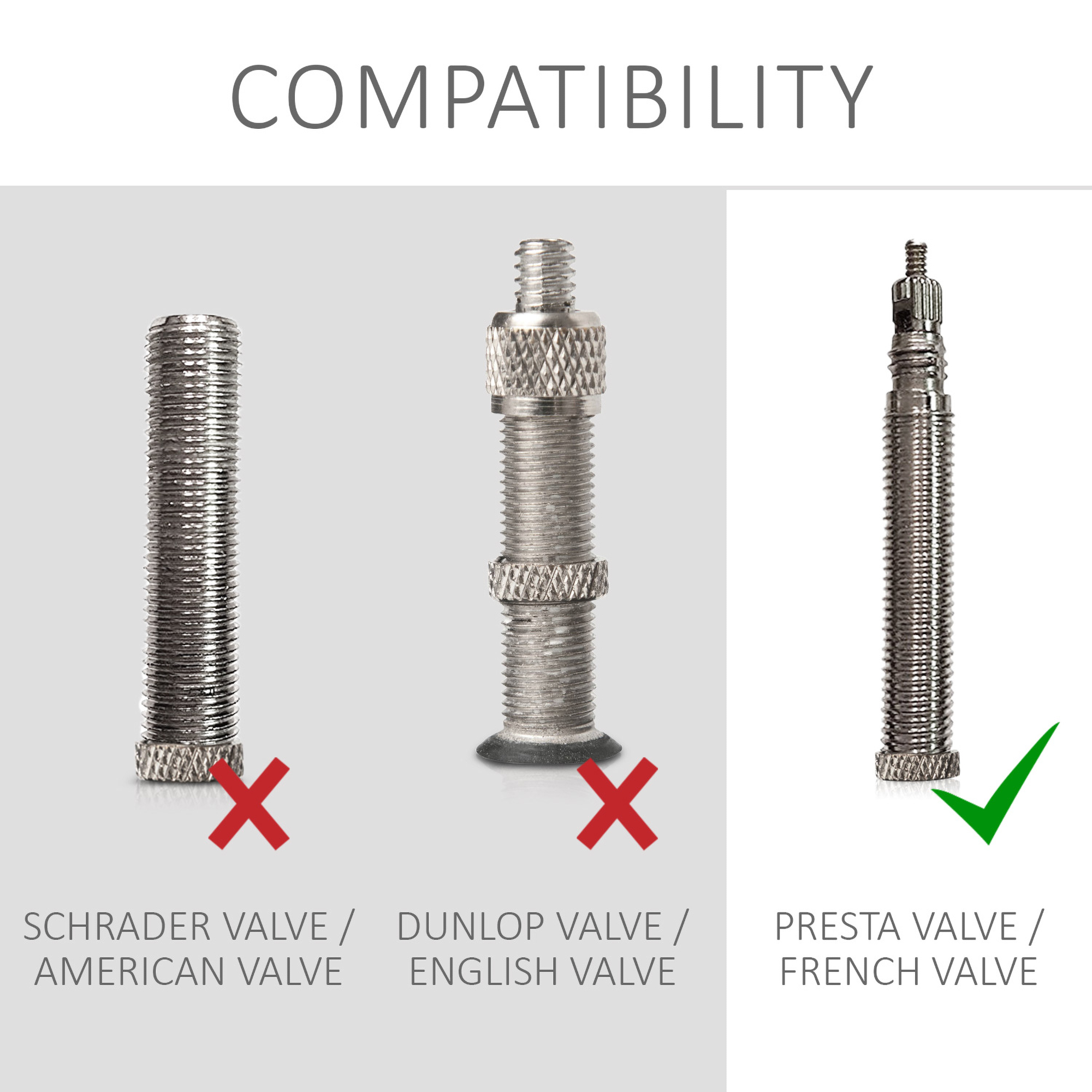 5x Držák na kolo Sclaverand Valve / Presta Valve / French Valve kwmobile - tire caps for bike / road or mountain bike