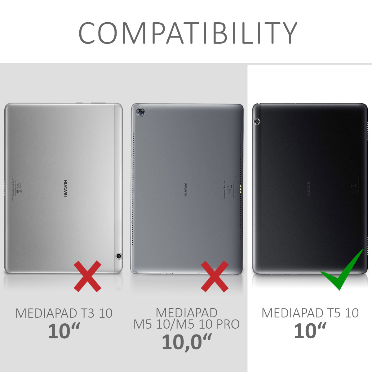 Pouzdro na tablet - Huawei MediaPad T5 10 Case - kwmobile - transparentní