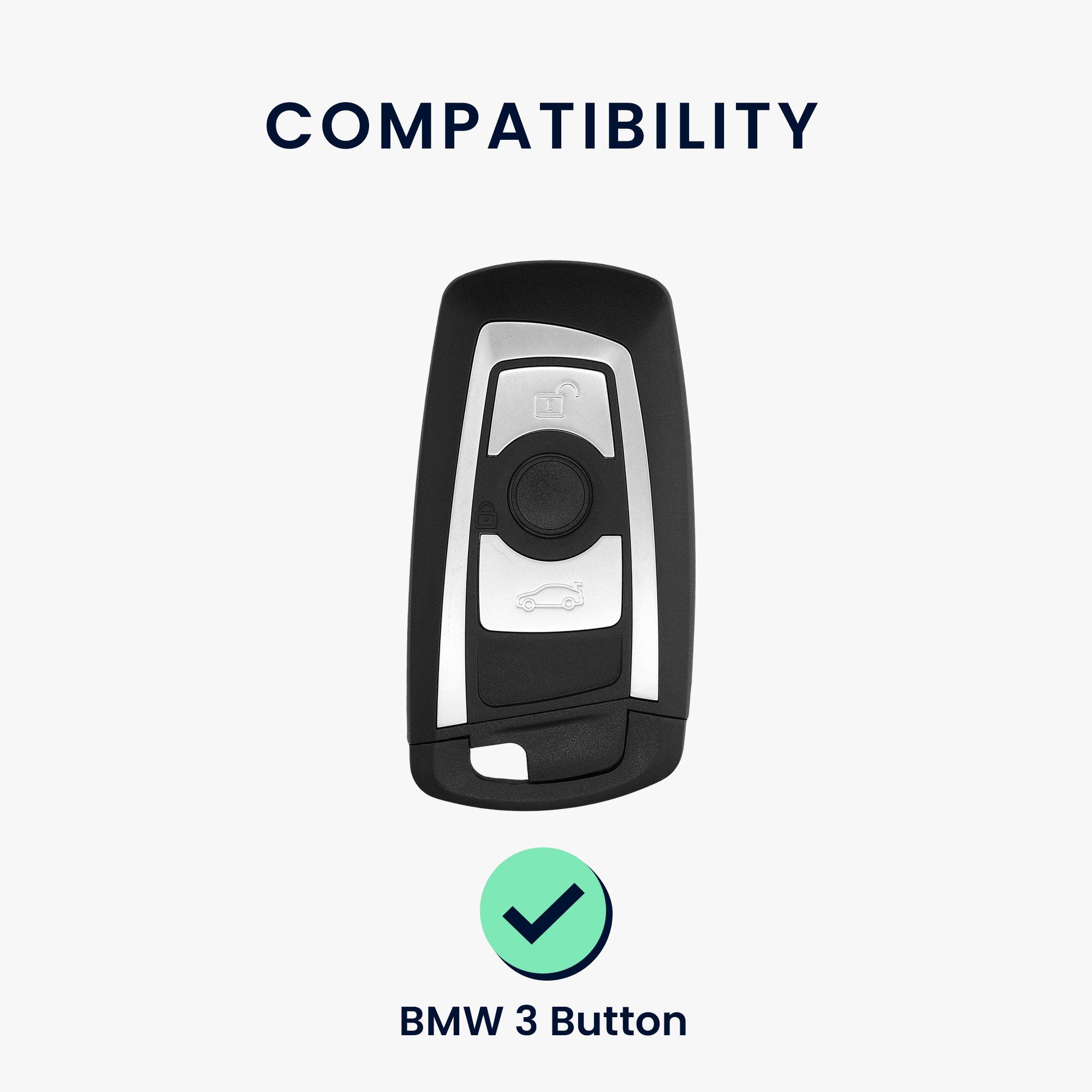 Tpu pouzdro na klíč od auta BMW 3 tlačítka Keyless Go Anti-Slip bílo-černo-modré
