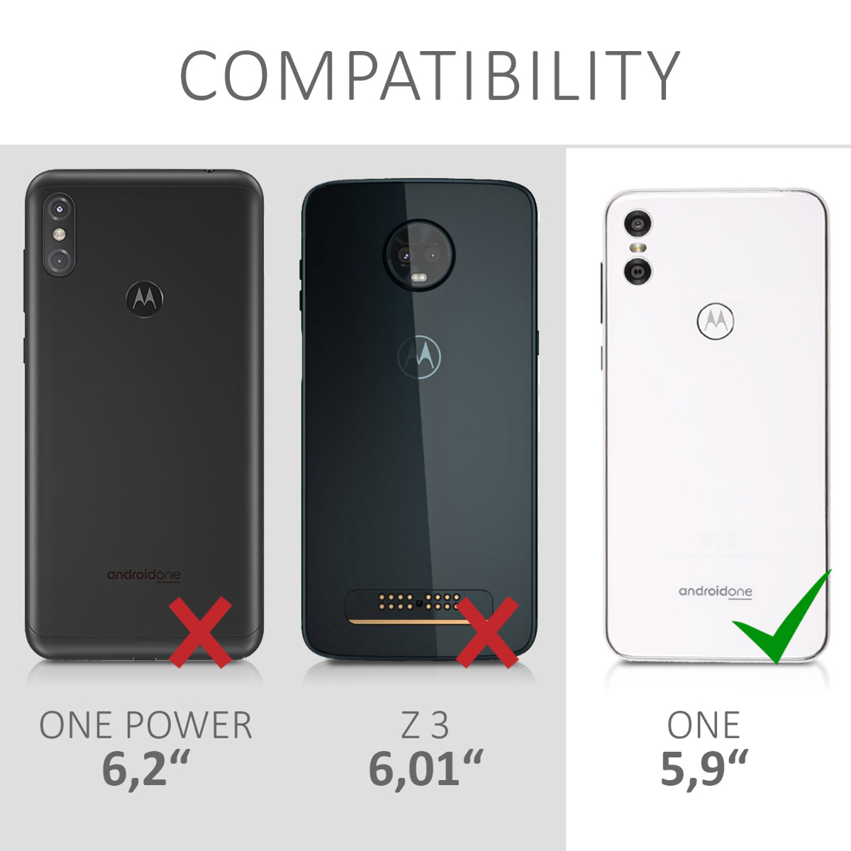 Kryt kwmobile pro Motorola One (5.9"), matná černá