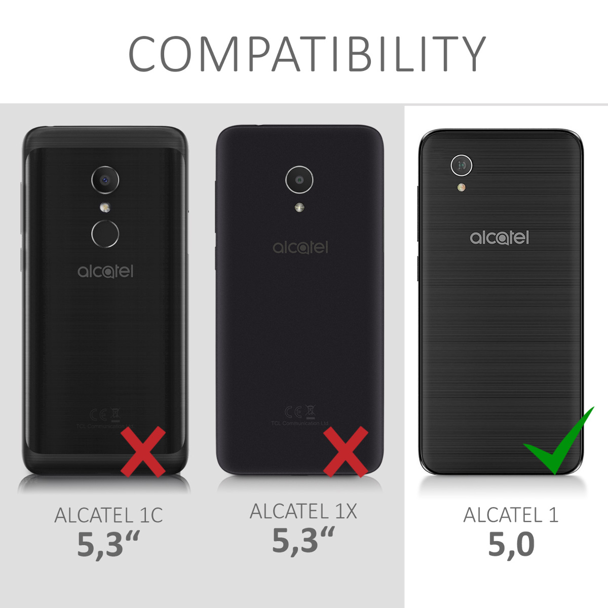 Kryt na mobil Alcatel 1 kwmobile TPU matně mátový