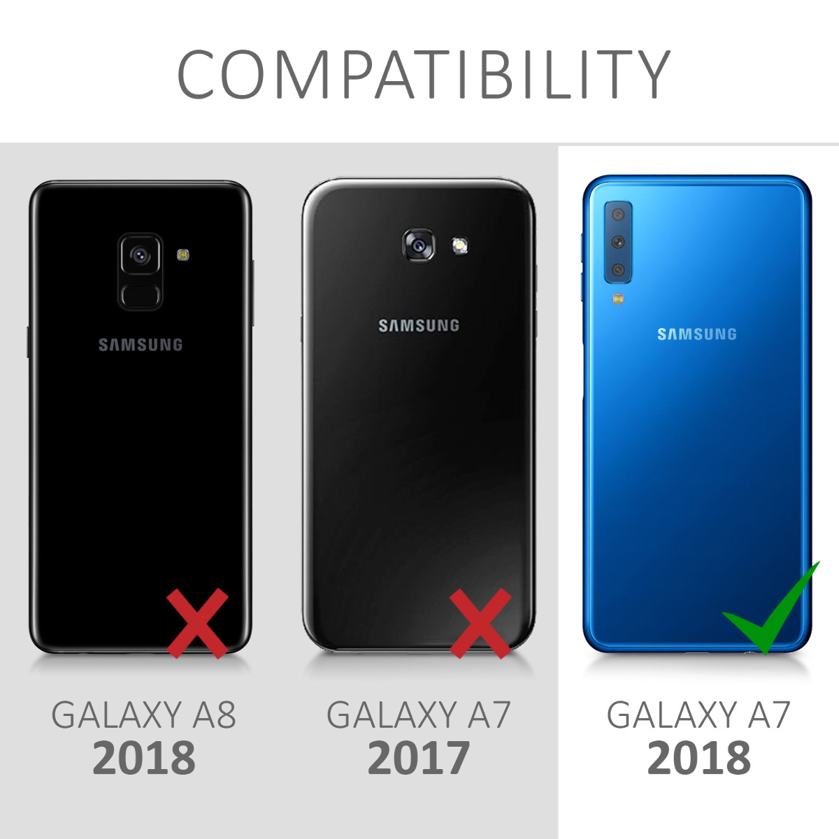 Peněženkové pouzdro na mobil Samsung Galaxy A7 (2018) kwmobile černé
