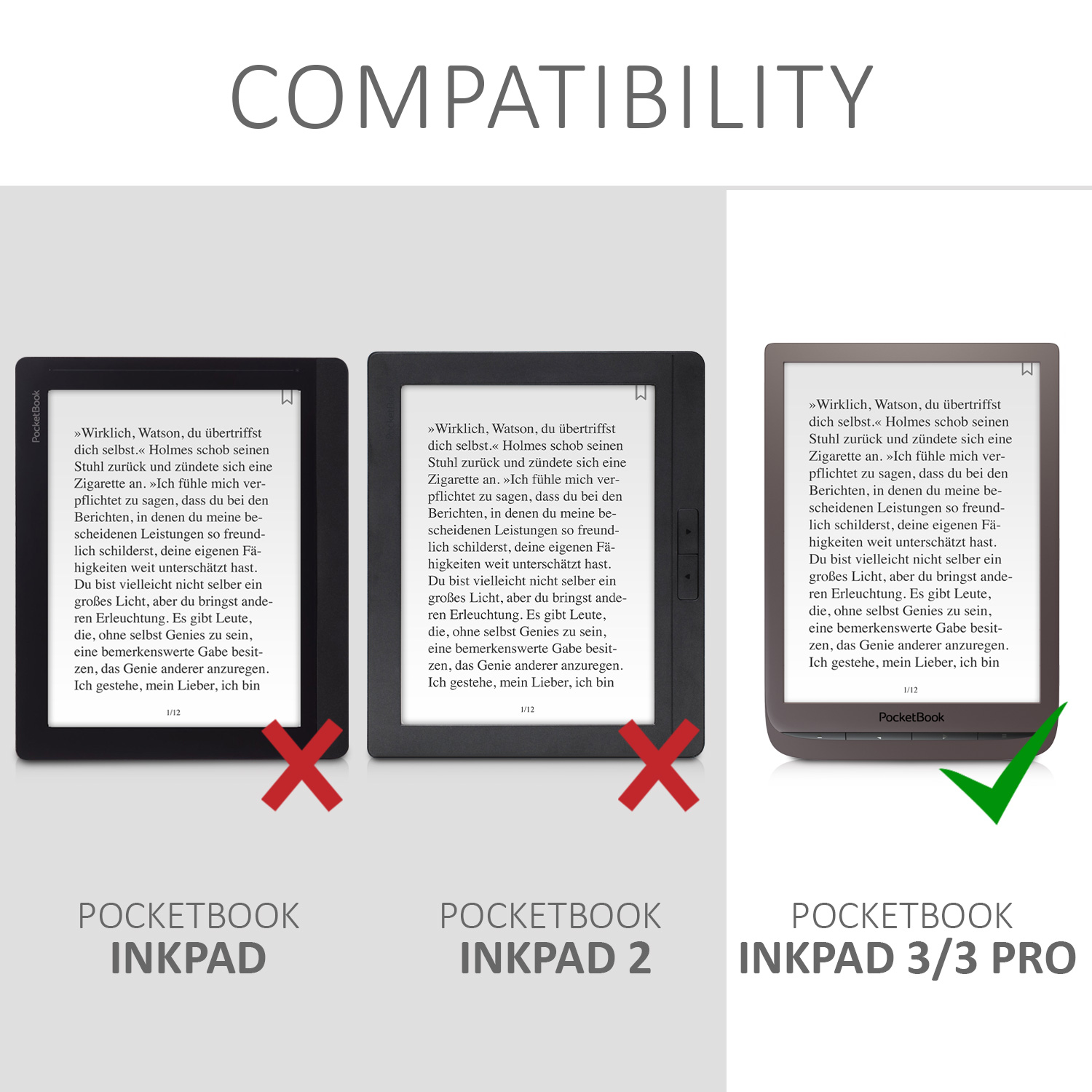Pouzdro na čtečku kwmobile pro Pocketbook InkPad 3 / 3 Pro / Color /… - modrá