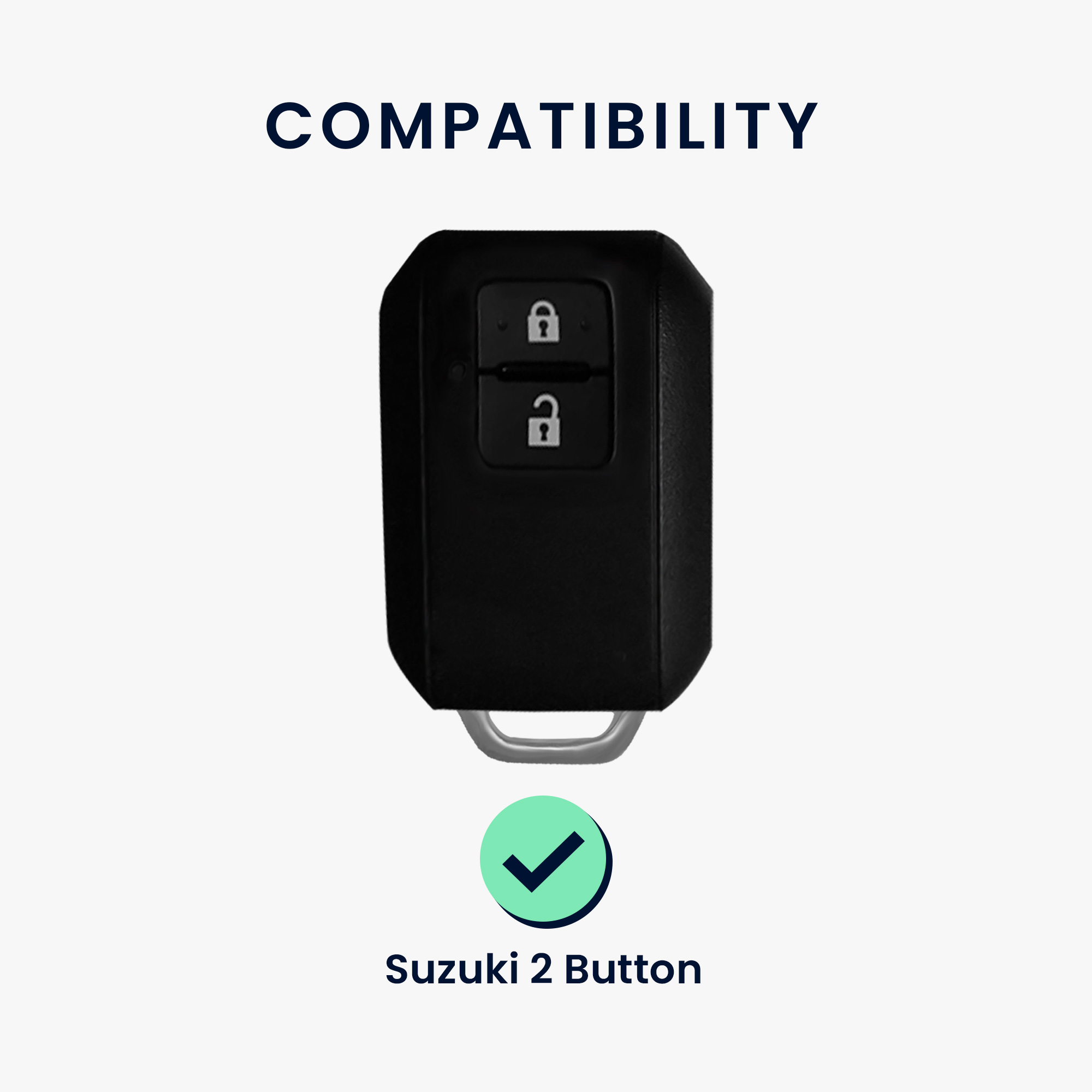Pouzdro na klíč od auta Suzuki 2 Button Car Key kwmobile - černá