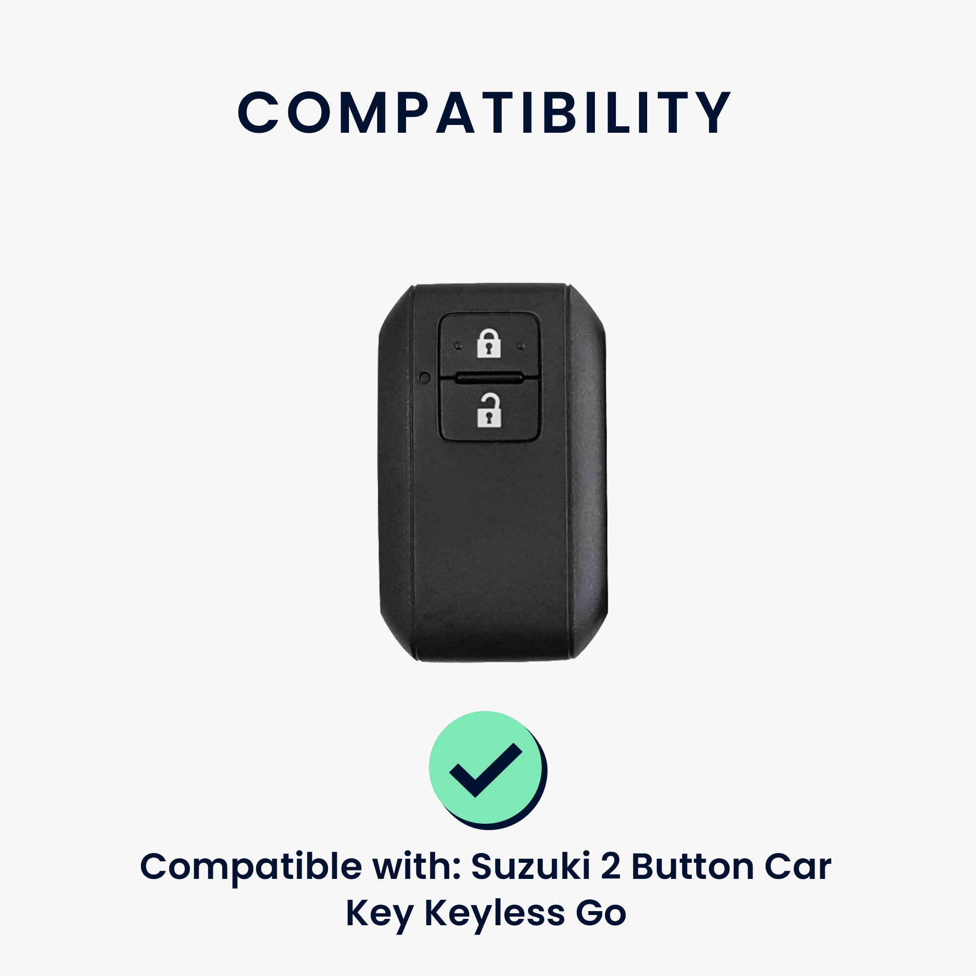 Pouzdro na klíč od auta Suzuki 2 Button Car Key kwmobile - tmavě šedá