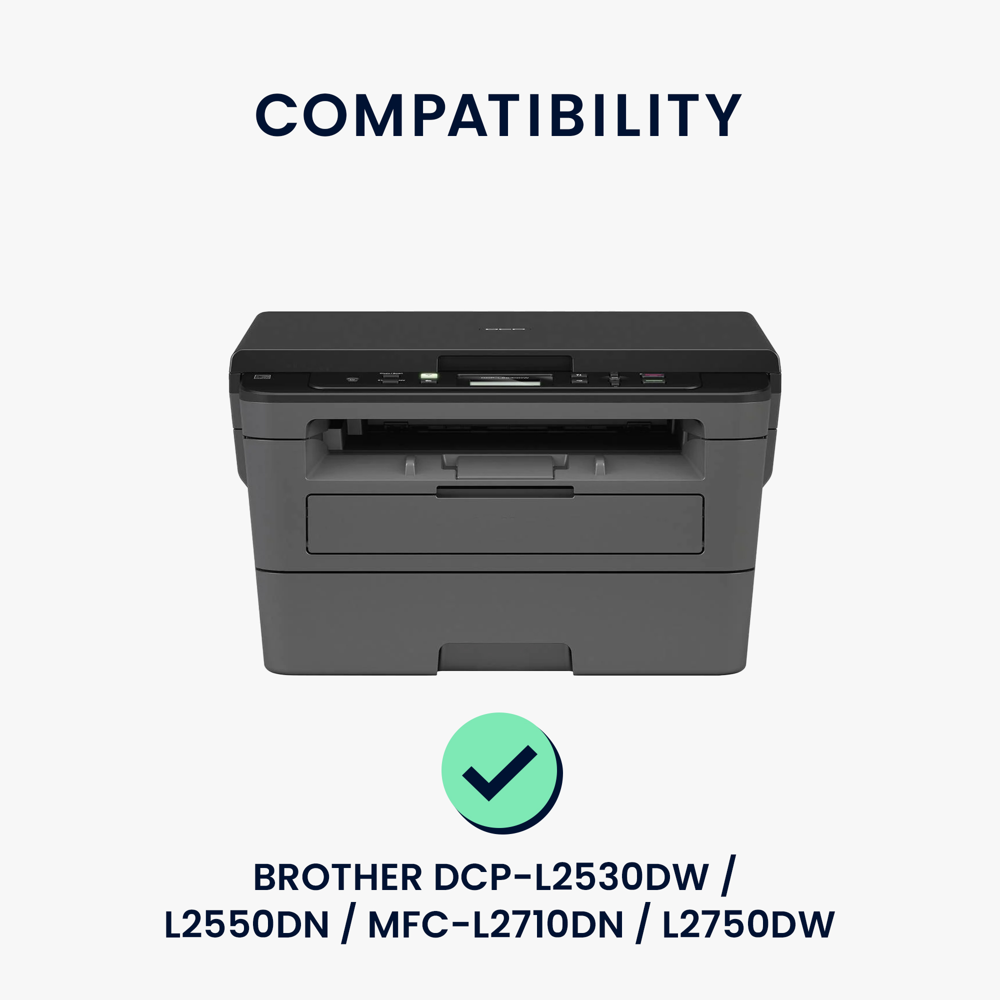 Ochranný obal na tiskárnu Brother DCP-L2530DW / L2550DN / MFC-L2710DN / L2750DW světle šedé