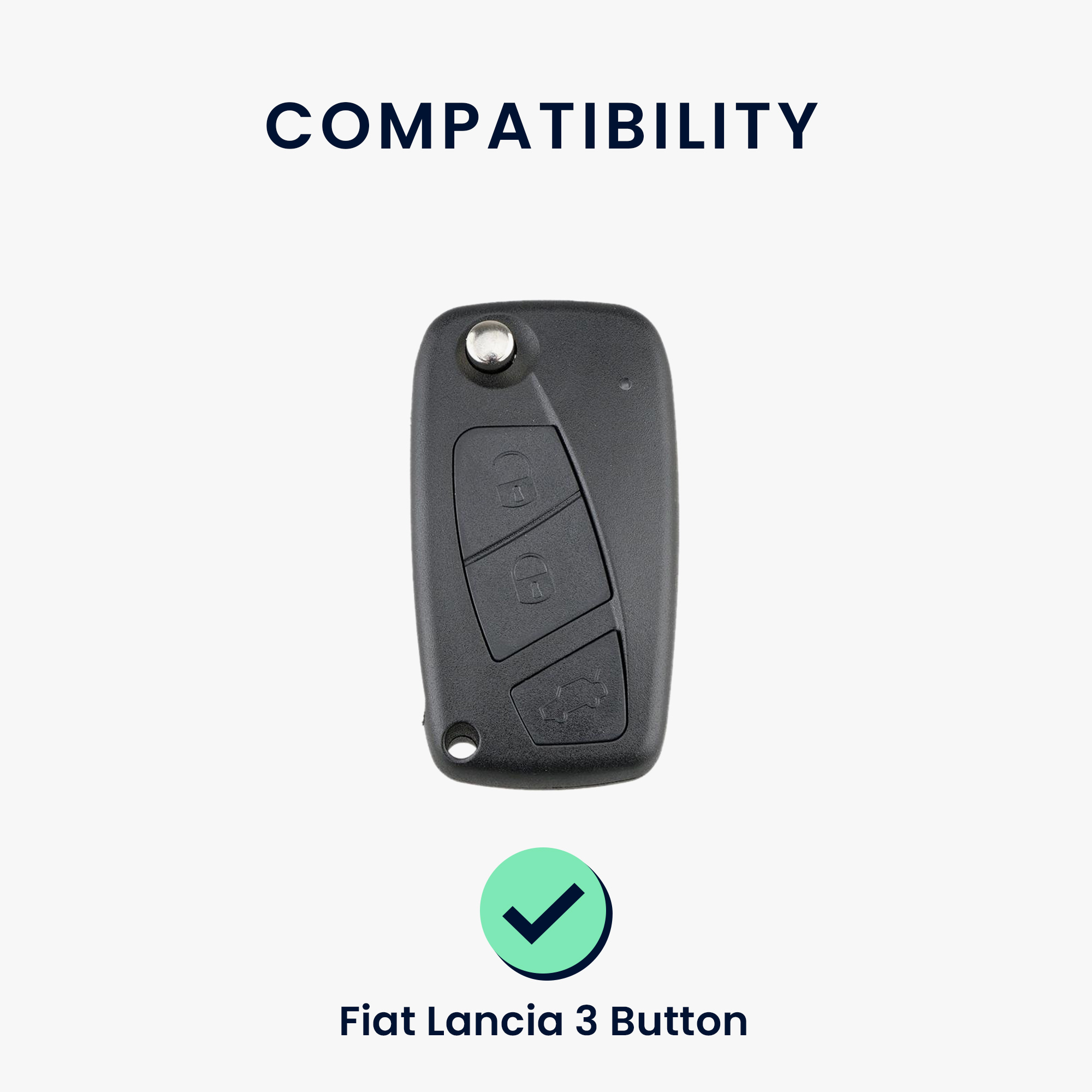 TPU pouzdro na klíč od auta Fiat / Lancia, 3 tlačítka Flip Key zeleno-červeno-černé
