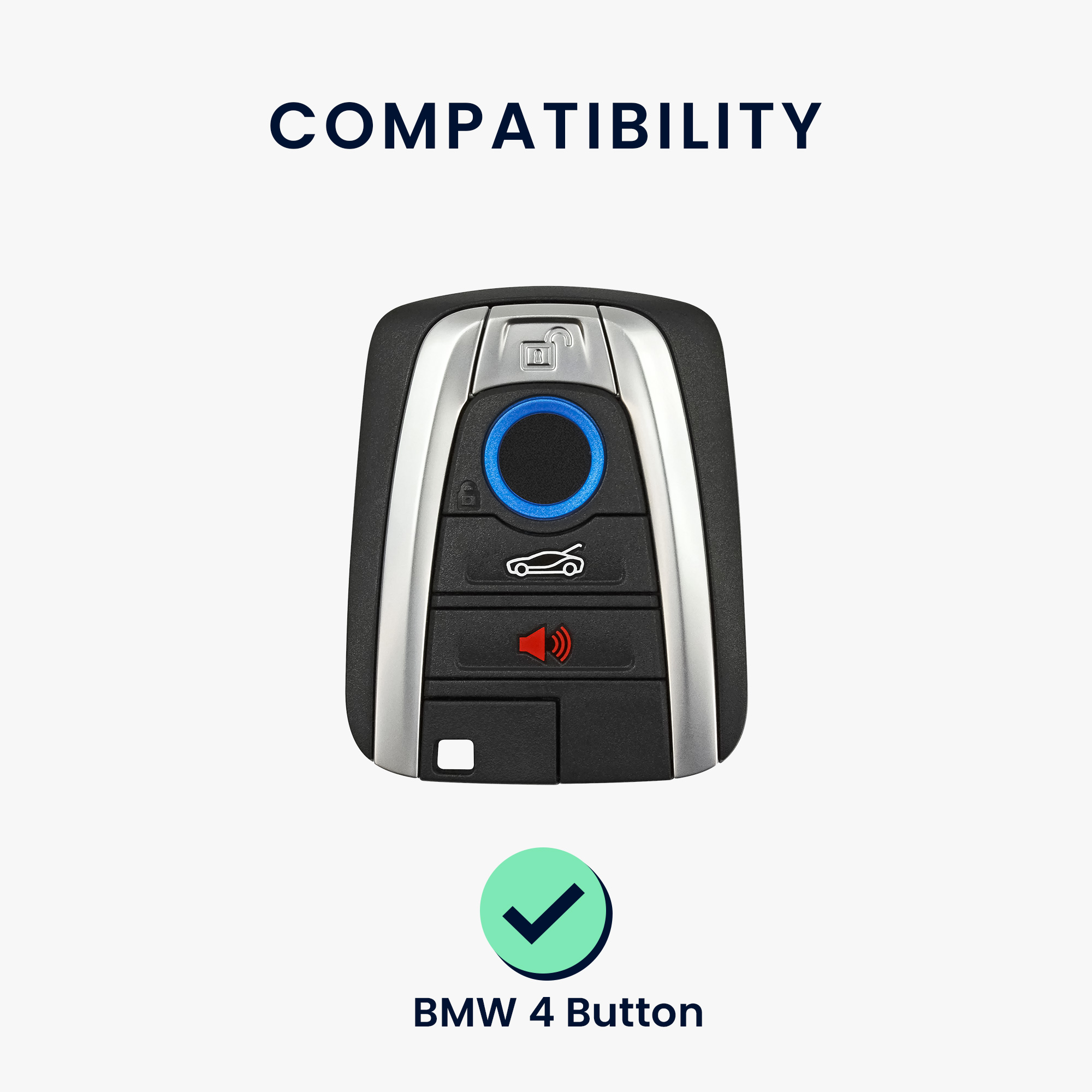 Tpu pouzdro na klíč od auta BMW X7/X1/iX 4 tlačítka Anti-Slip leskle modré