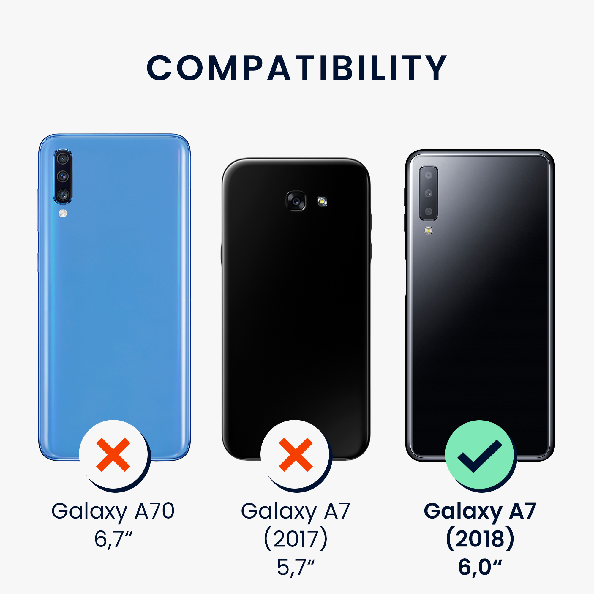 Crossbody kryt na mobil Samsung Galaxy A7 (2018) kwmobile transparentní