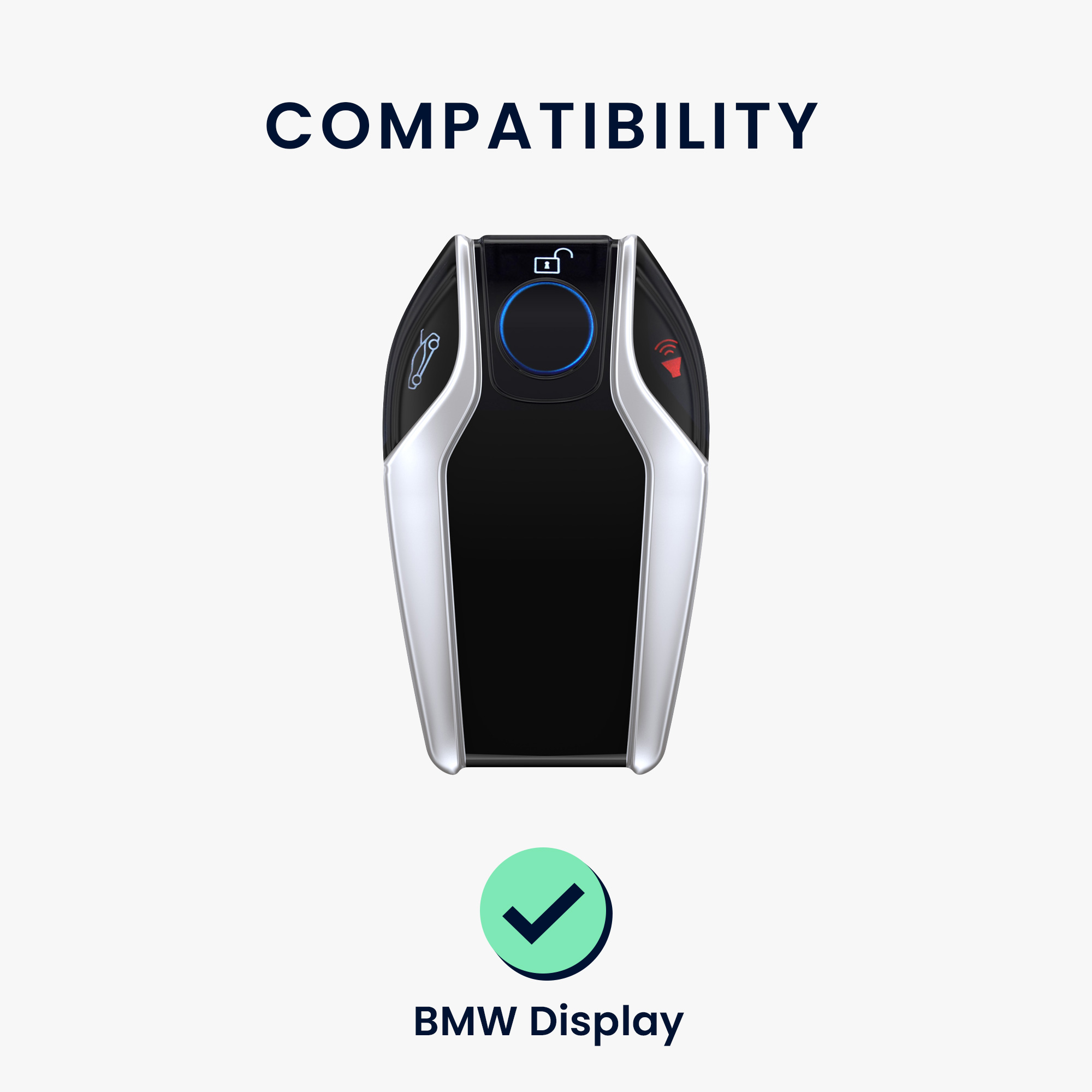 Tpu pouzdro na klíč od auta BMW Display Key Anti-Slip černo-modré
