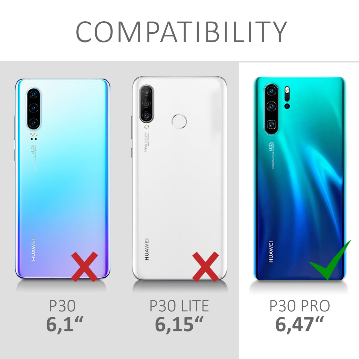Kryt na mobil Huawei P30 Pro kwmobile - černá matná