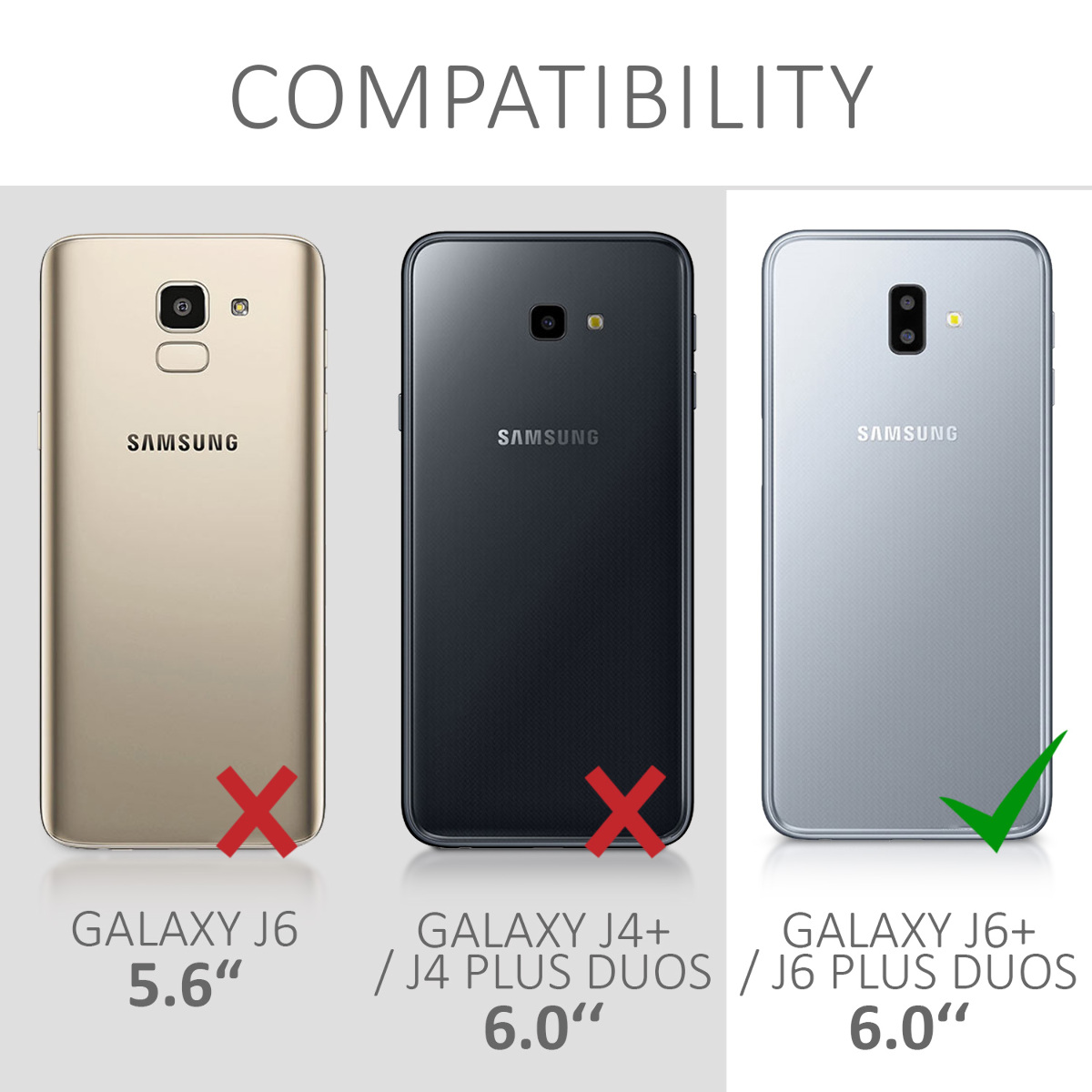 Kryt na mobil Samsung Galaxy J6+ / J6 Plus DUOS kwmobile TPU transparentní