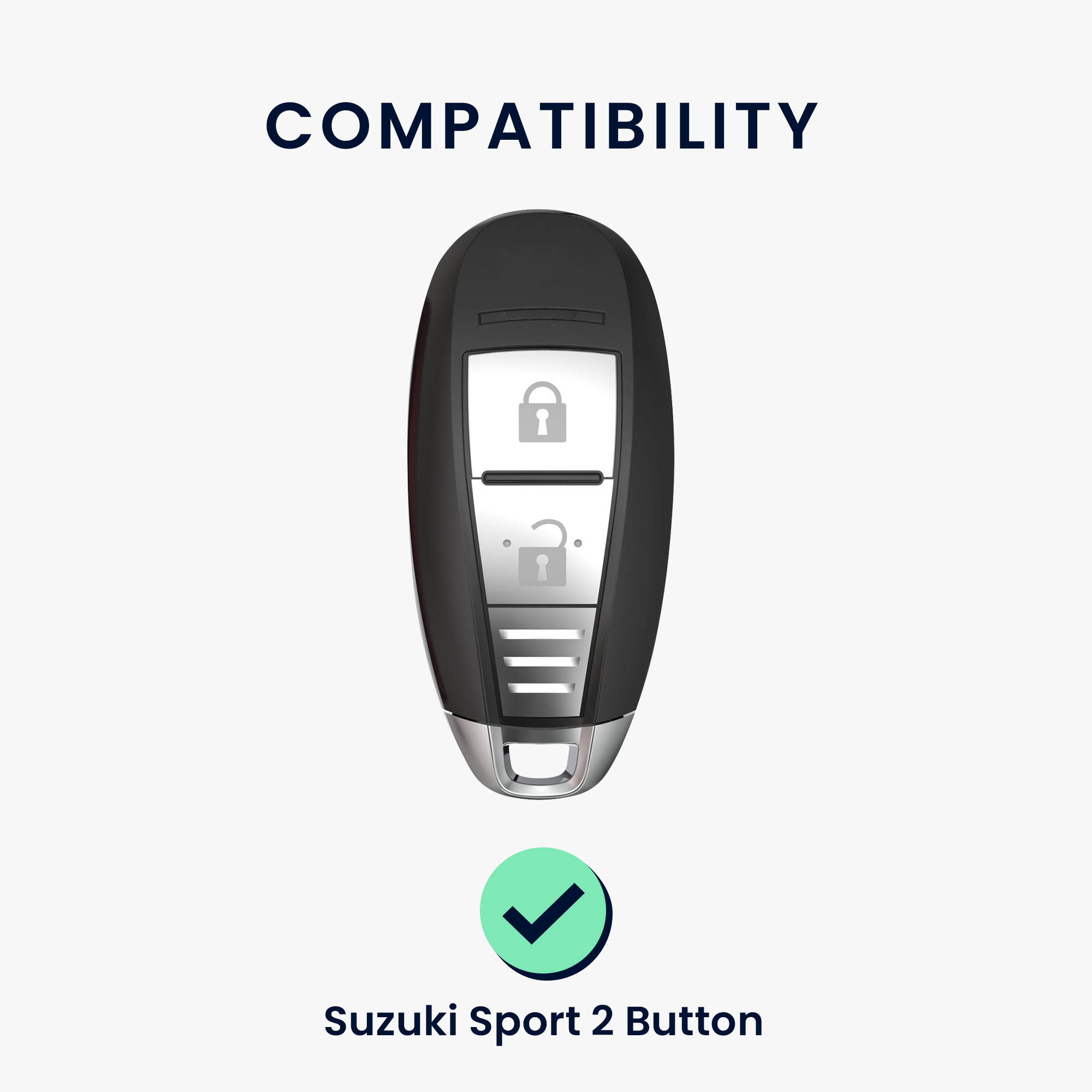 Pouzdro na klíč od auta Suzuki Sport 2 Button Car Key kwmobile - černá / červená