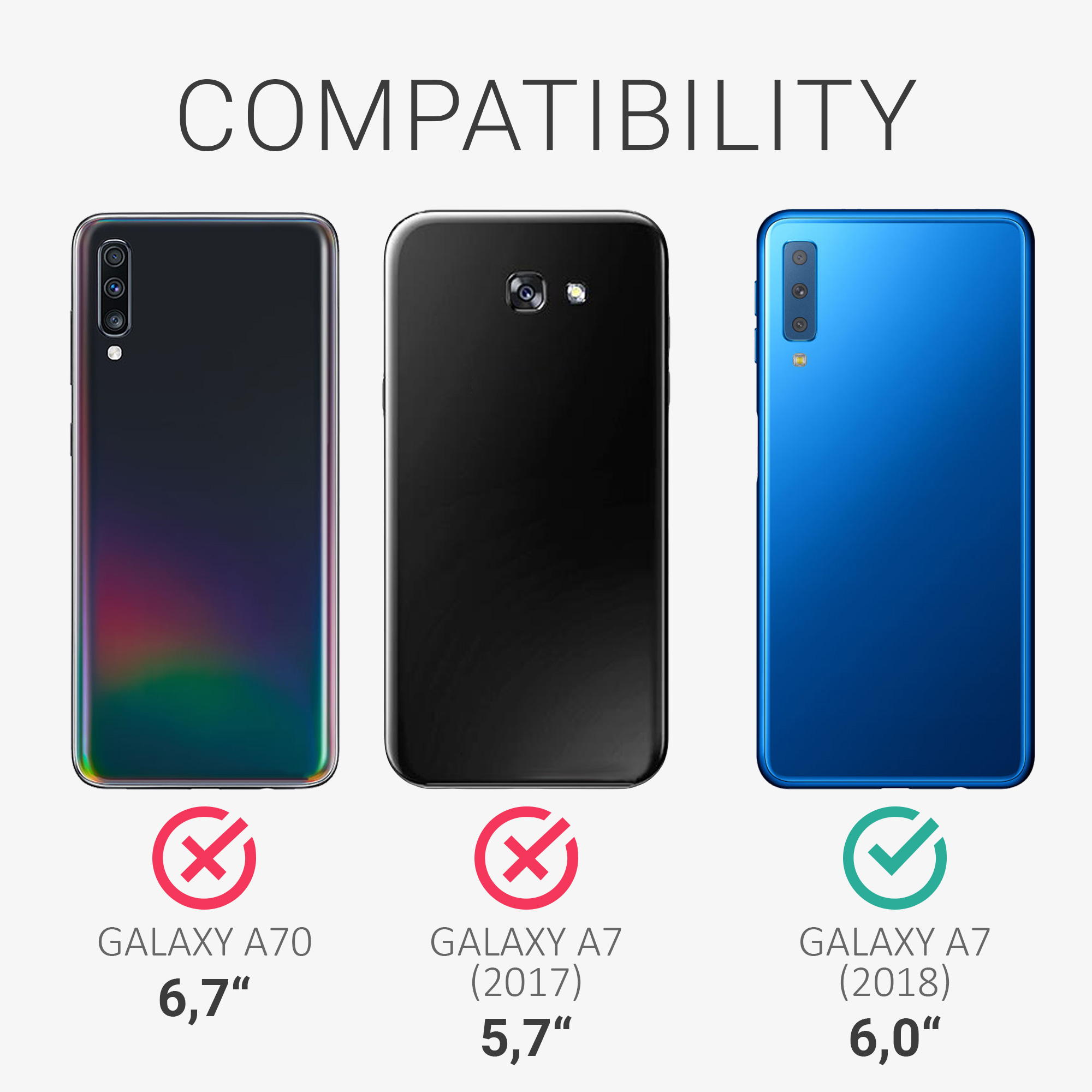 Kryt na mobil Samsung Galaxy A7 (2018) kwmobile TPU červený