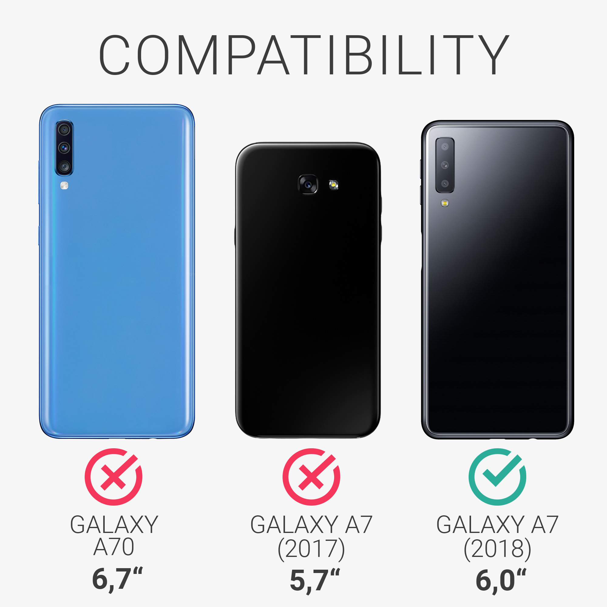 Kryt na mobil Samsung Galaxy A7 (2018) kwmobile TPU mintový