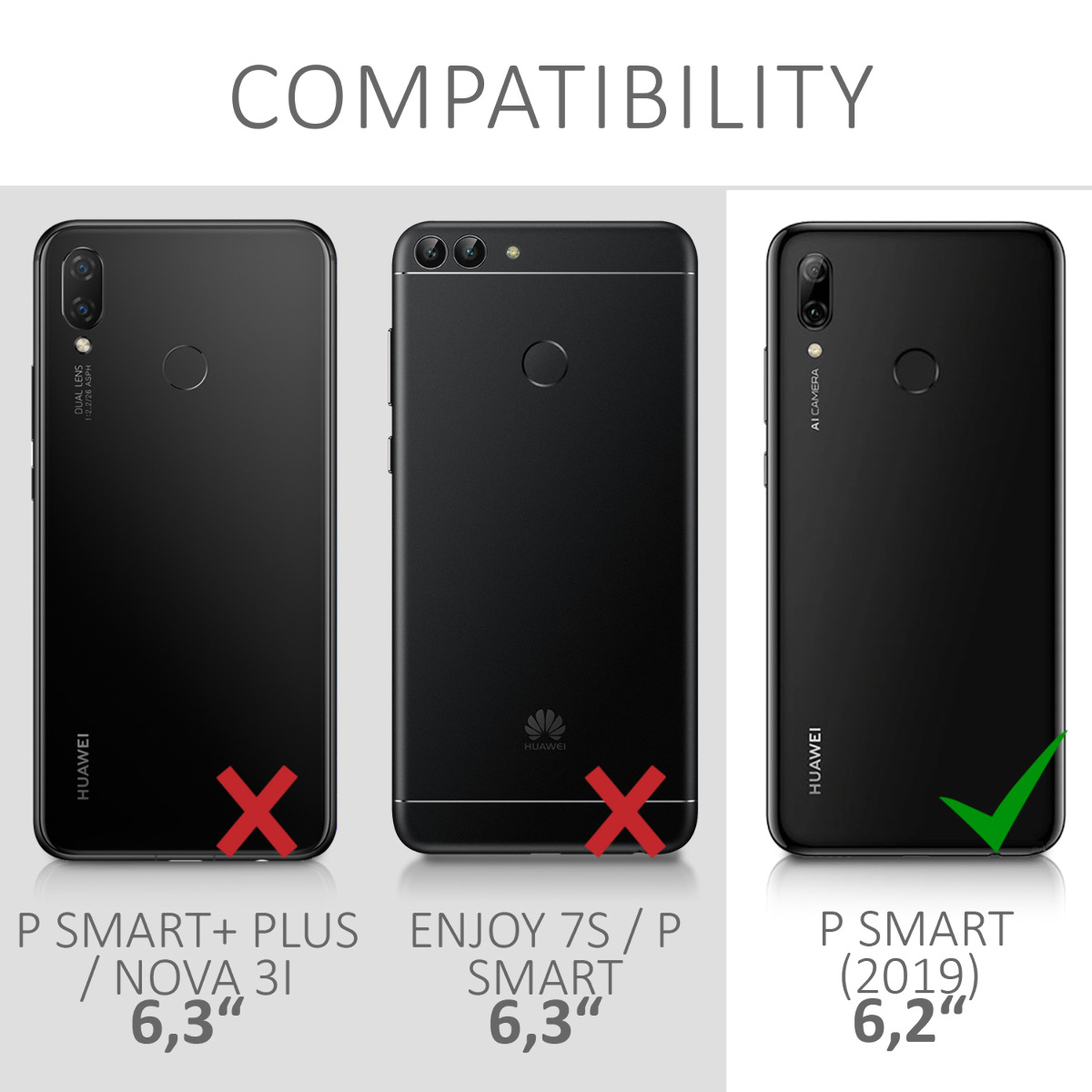 Kryt kwmobile pro Huawei P Smart (2019), tmavě zelená