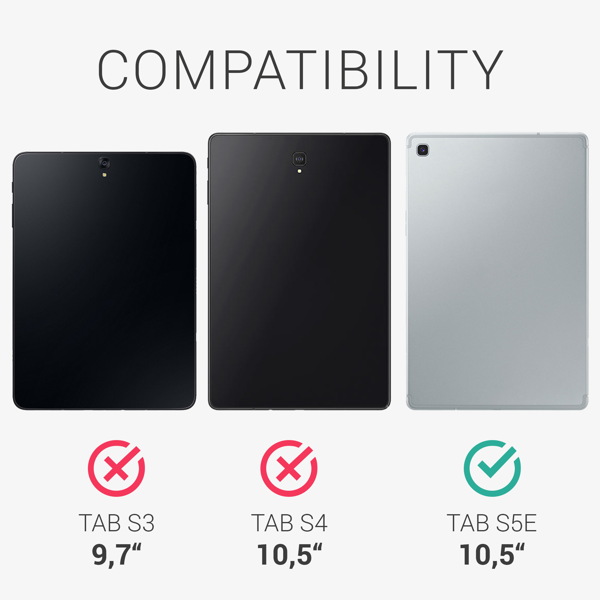 Zadní obal na tablet Galaxy Tab S5e kwmobile matně transparentní