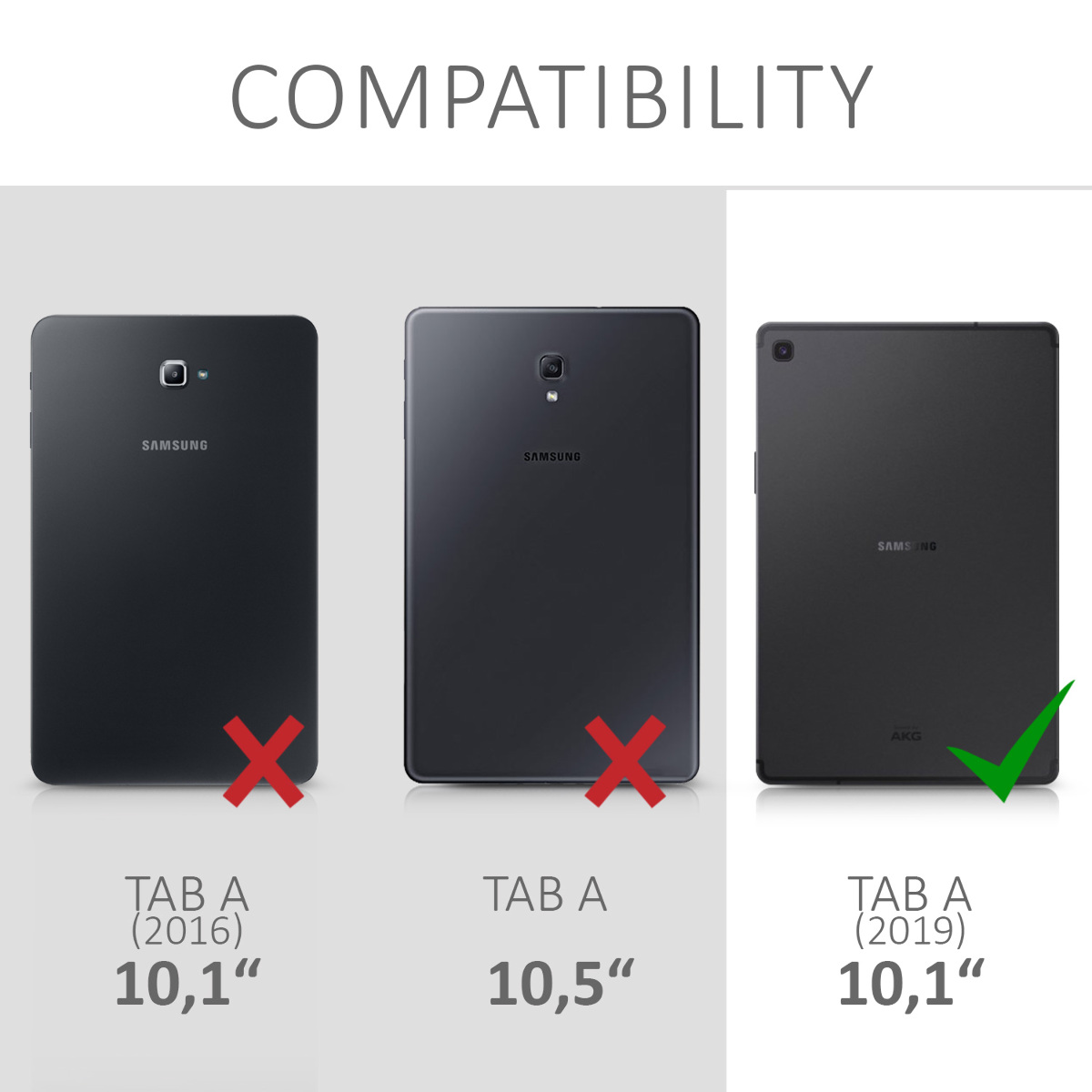 Zadní obal na tablet Galaxy Tab A 10.1 (2019) kwmobile matně transparentní