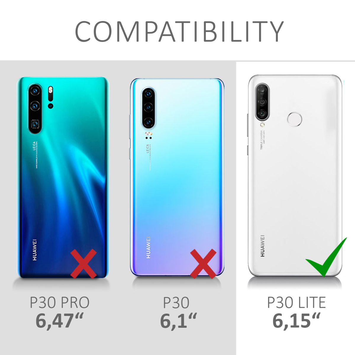 Crossbody kryt kwmobile Huawei P30 Lite, vícebarevné luční květy / transparentní