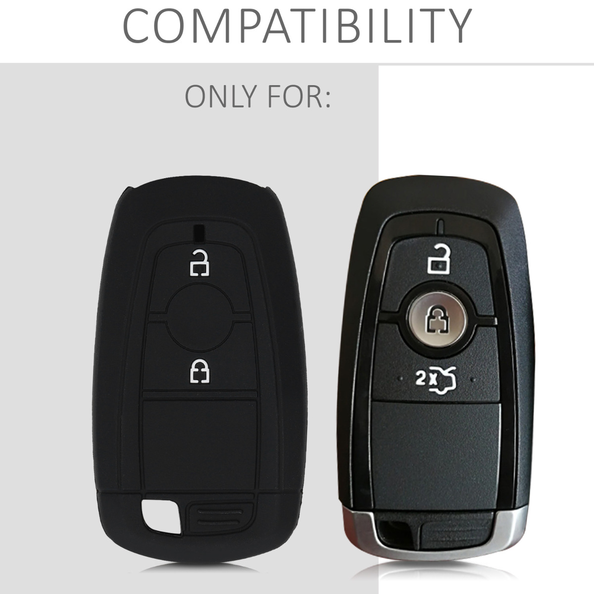 Kryt klíče Ford 2 tlačítka Keyless Go kwmobile červená / černá