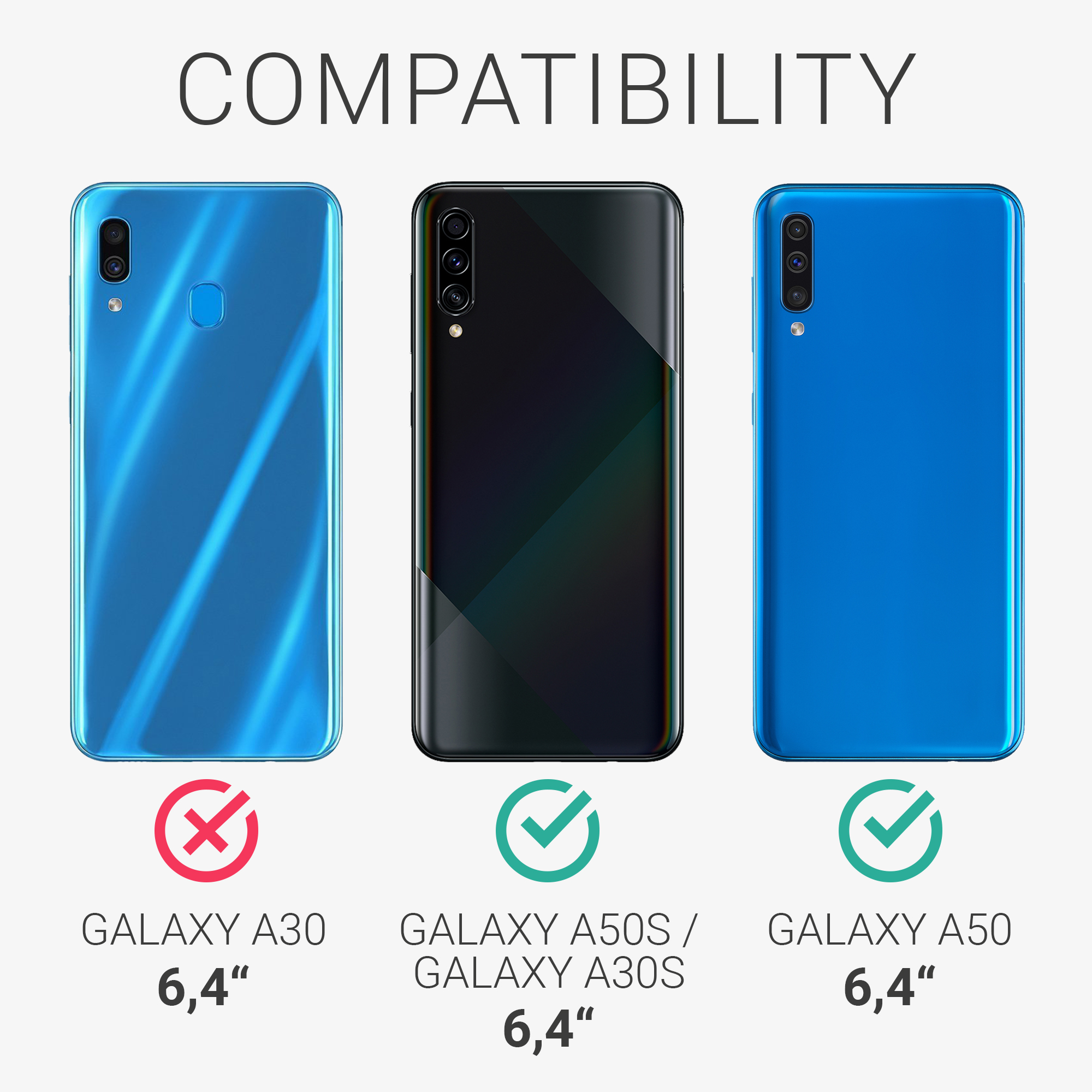 Kryt na mobil Samsung Galaxy A50 kwmobile TPU Oceánová modrá