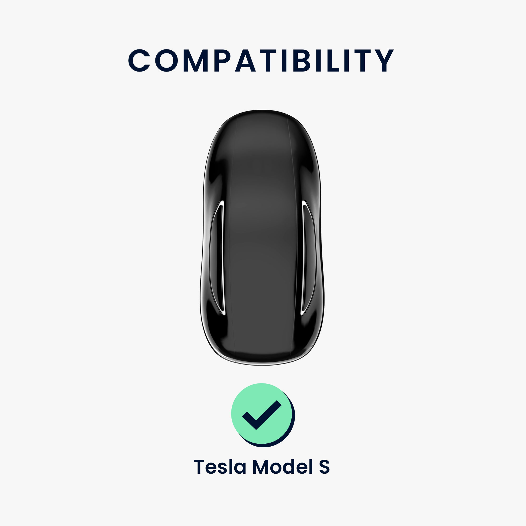 Pouzdro na klíč od auta Tesla Model S kwmobile - černá / červená