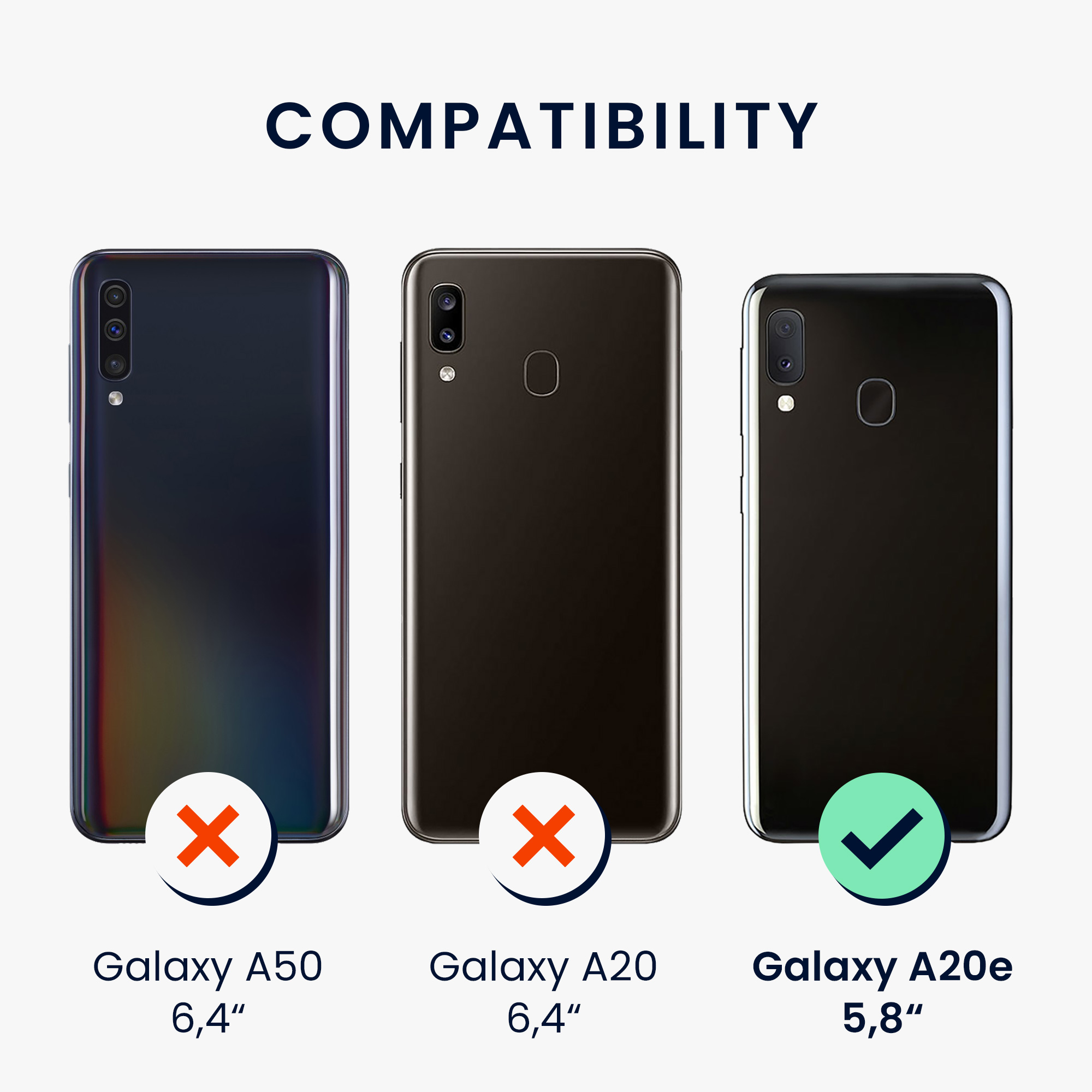 Crossbody kryt na mobil Samsung Galaxy A20e kwmobile světle modrý
