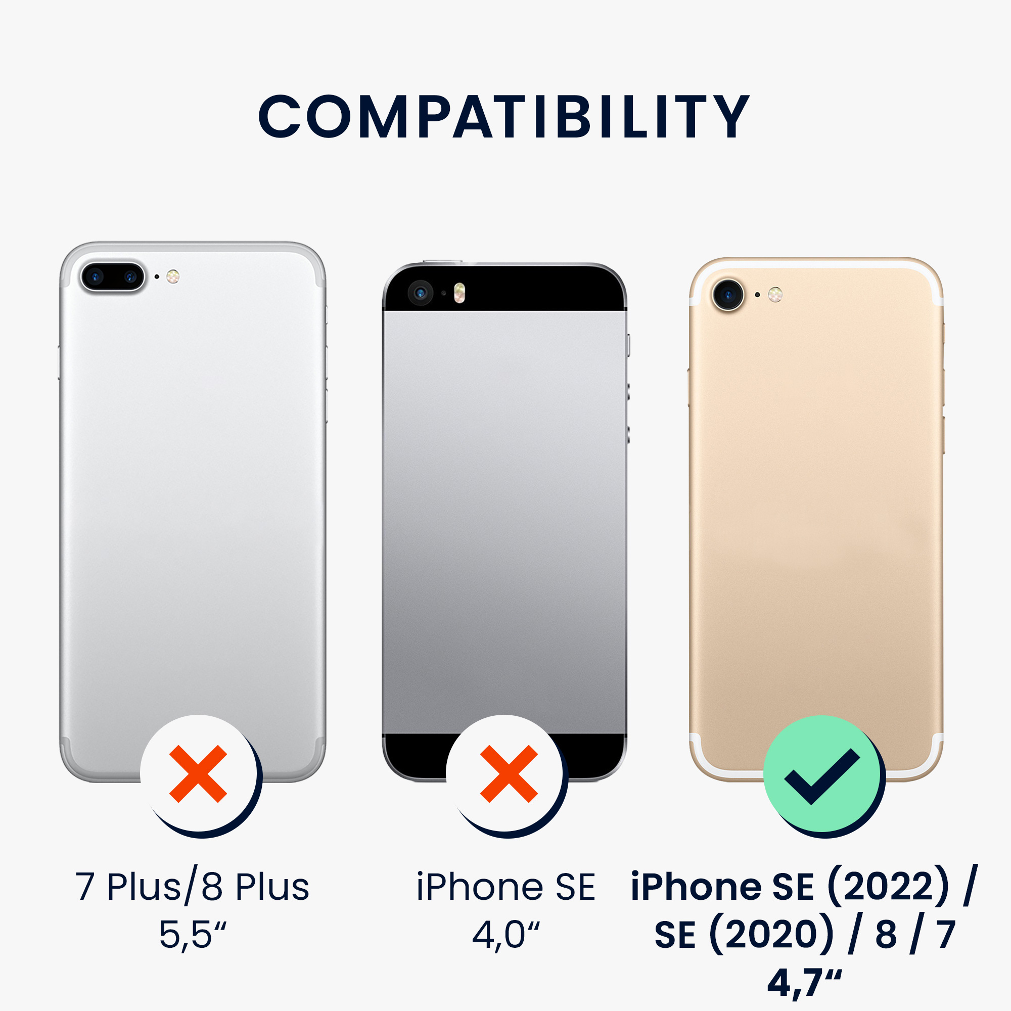 Silikonový TPU kryt kwmobile pro iPhone SE 2022/2020/8/7 - mauve