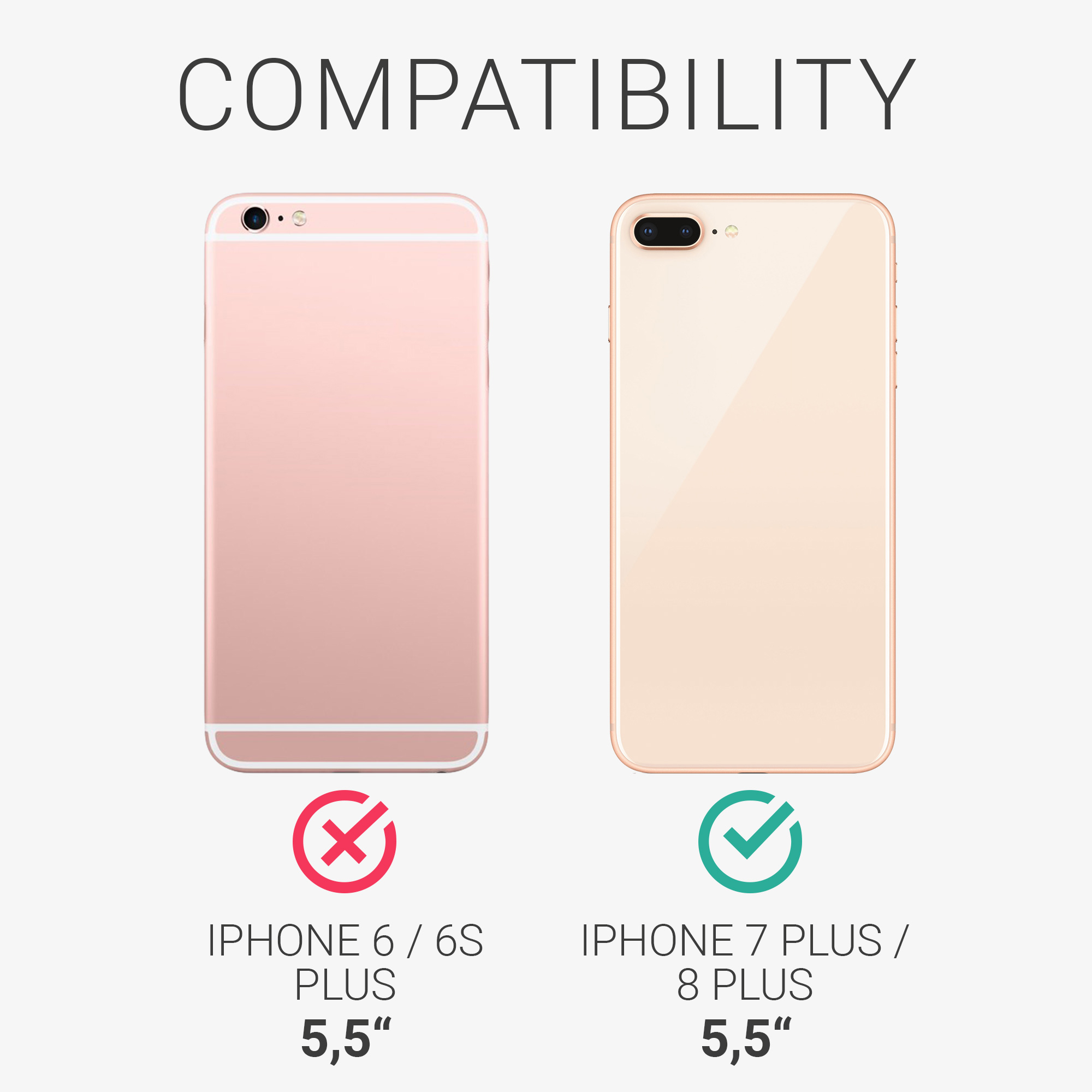 Silikonový kryt kwmobile pro Apple iPhone 7 Plus / iPhone 8 Plus - oranžová