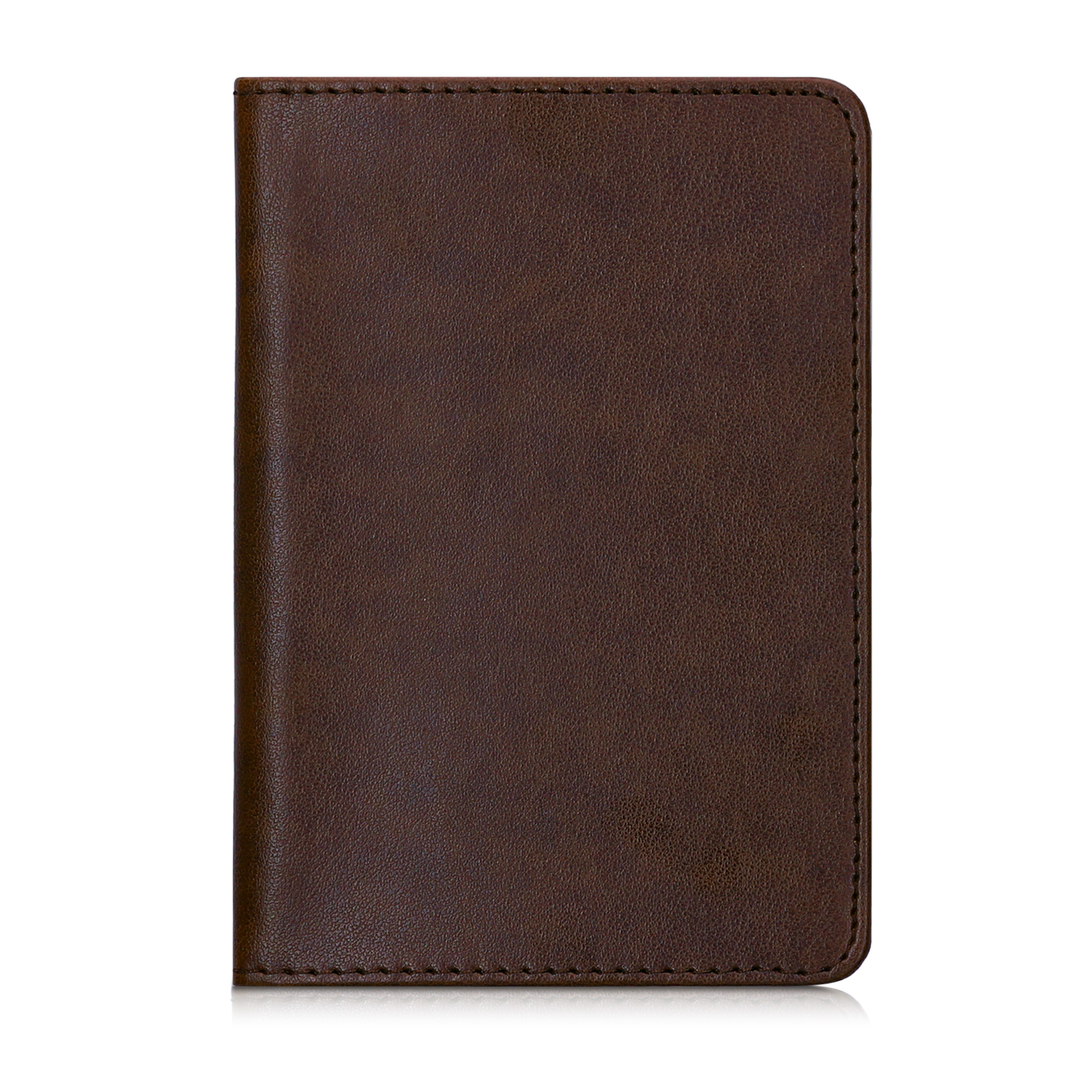 Obal na doklady od auta kwmobile PU kůže - 12 × 17,5 cm otevřené / 9,2 × 13 cm složené - tmavě hnědá