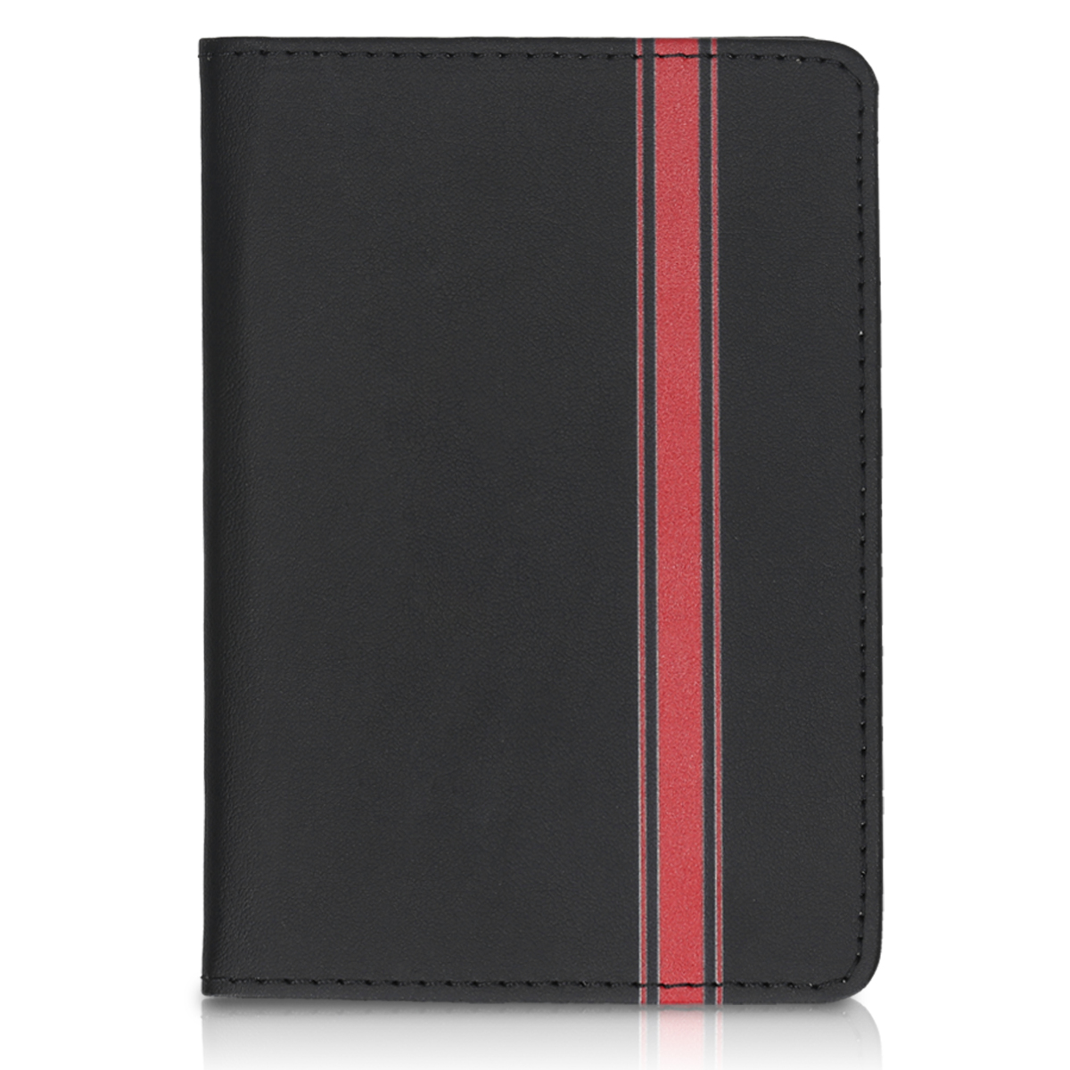 Obal na doklady od auta kwmobile 12 x 17,5 cm / 9,2 x 13 cm PU kůže motiv rally stripe - červeno-černá