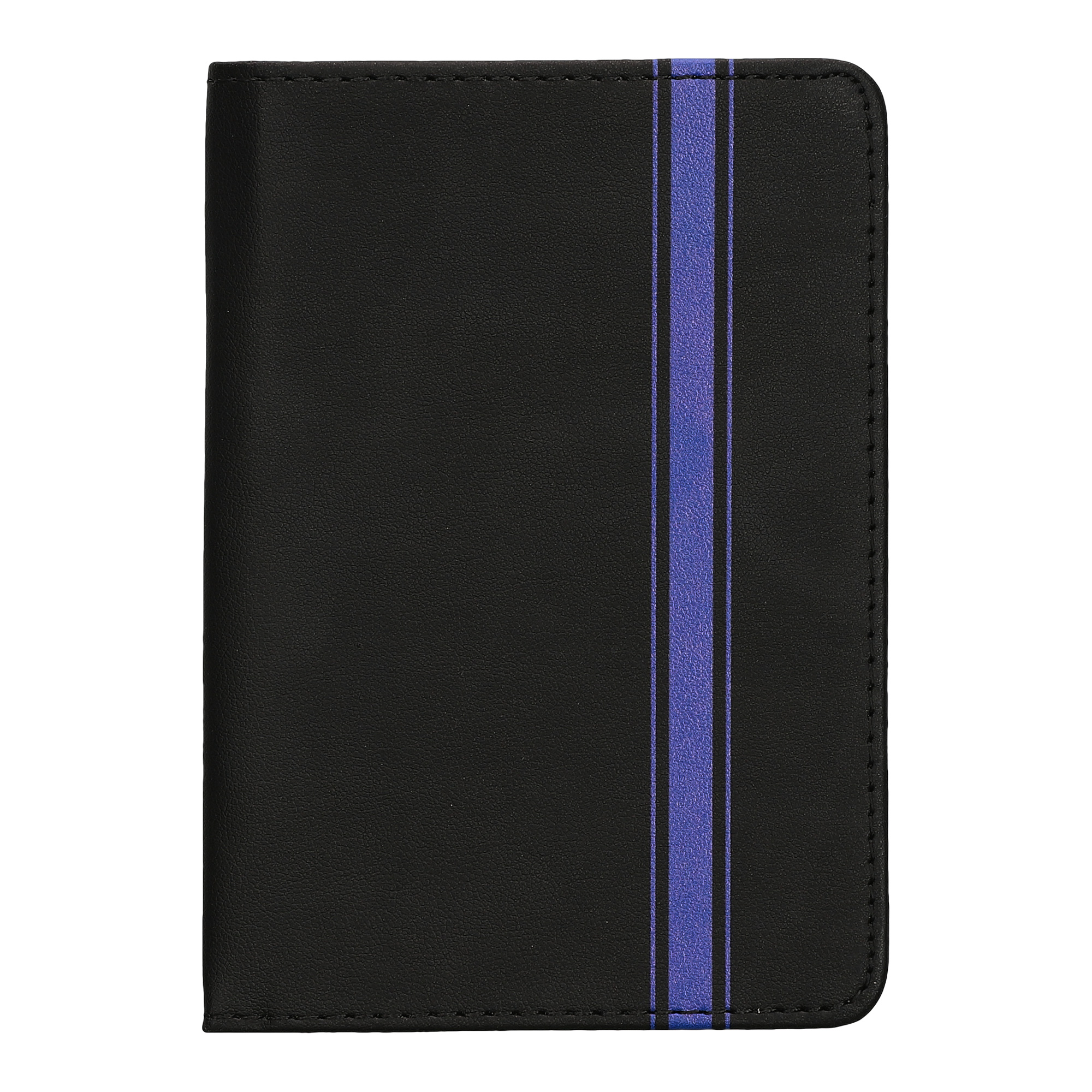Obal na doklady od auta kwmobile PU kůže - 12 × 17,5 cm otevřené / 9,2 × 13 cm složené - modrá / černá