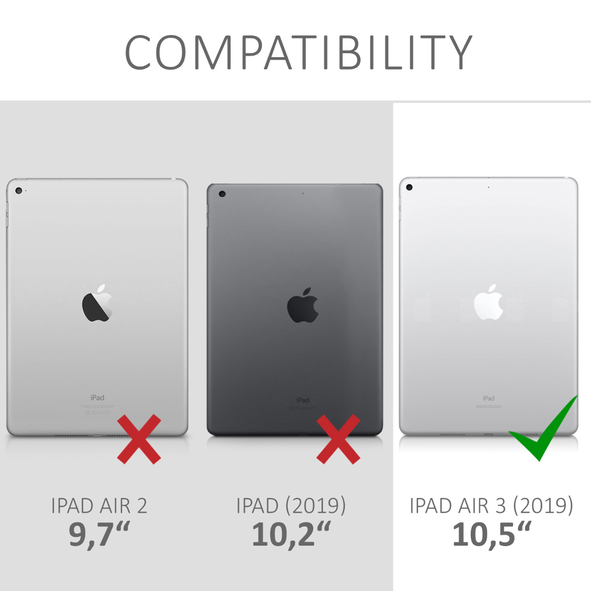Pouzdro na tablet kwmobile iPad Air 3 (2019) - čirá