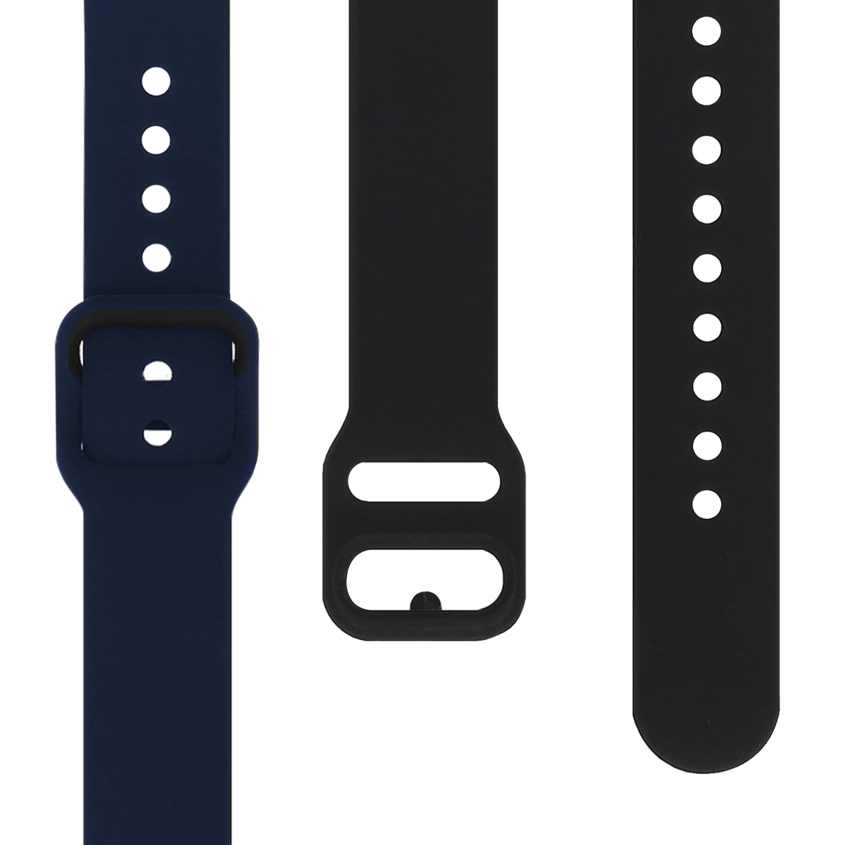 Silikonový řemínek na chytré hodinky Samsung Galaxy Fit (SM-R370) kwmobile 2 ks černo-tmavě modrý