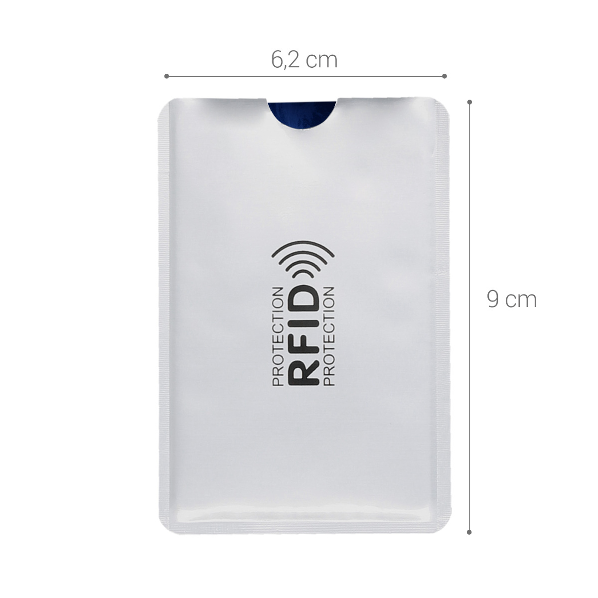 RFID obaly na karty kwmobile 5 ks - stříbrná