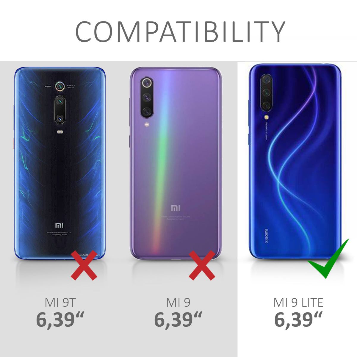 Kryt kwmobile Xiaomi Mi 9 Lite, černá matná