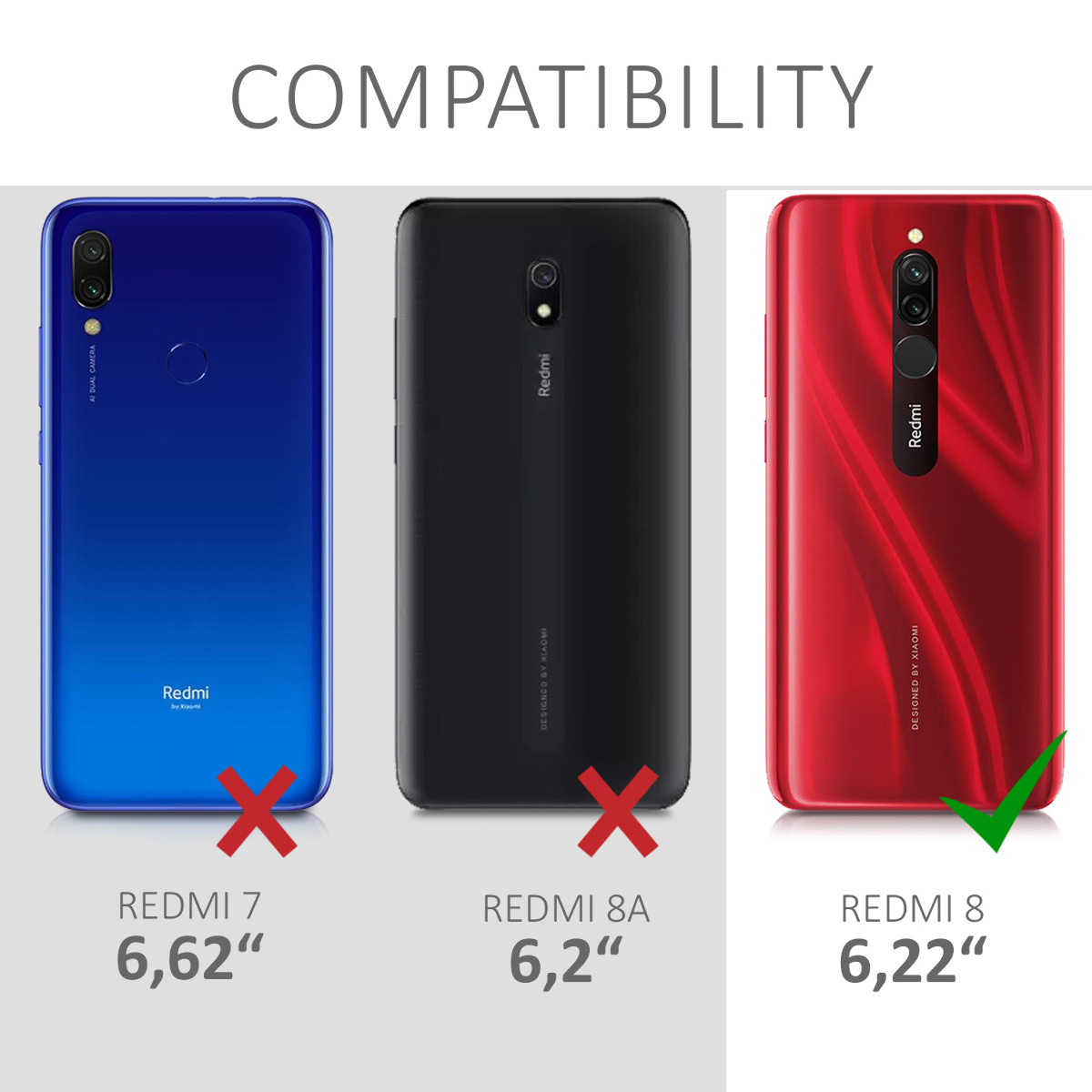 Kryt Xiaomi Redmi 8 silikonový TPU černá matná kwmobile