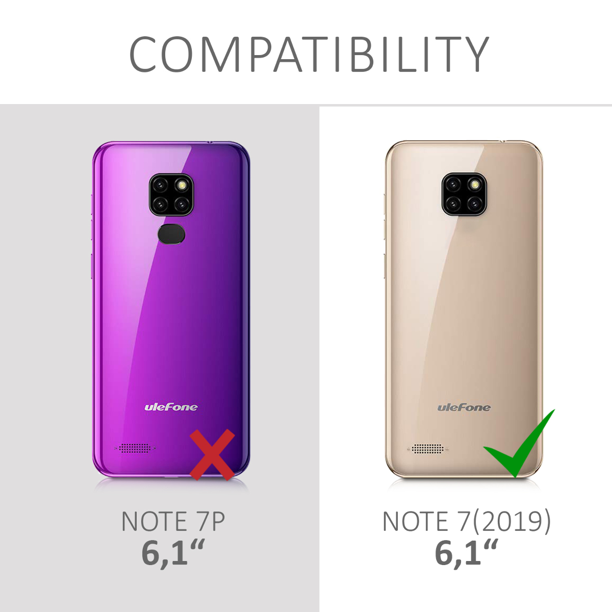 kwmobile peněženkové pouzdro pro Ulefone Note 7 (2019), Don't Touch My Phone bílá / černá