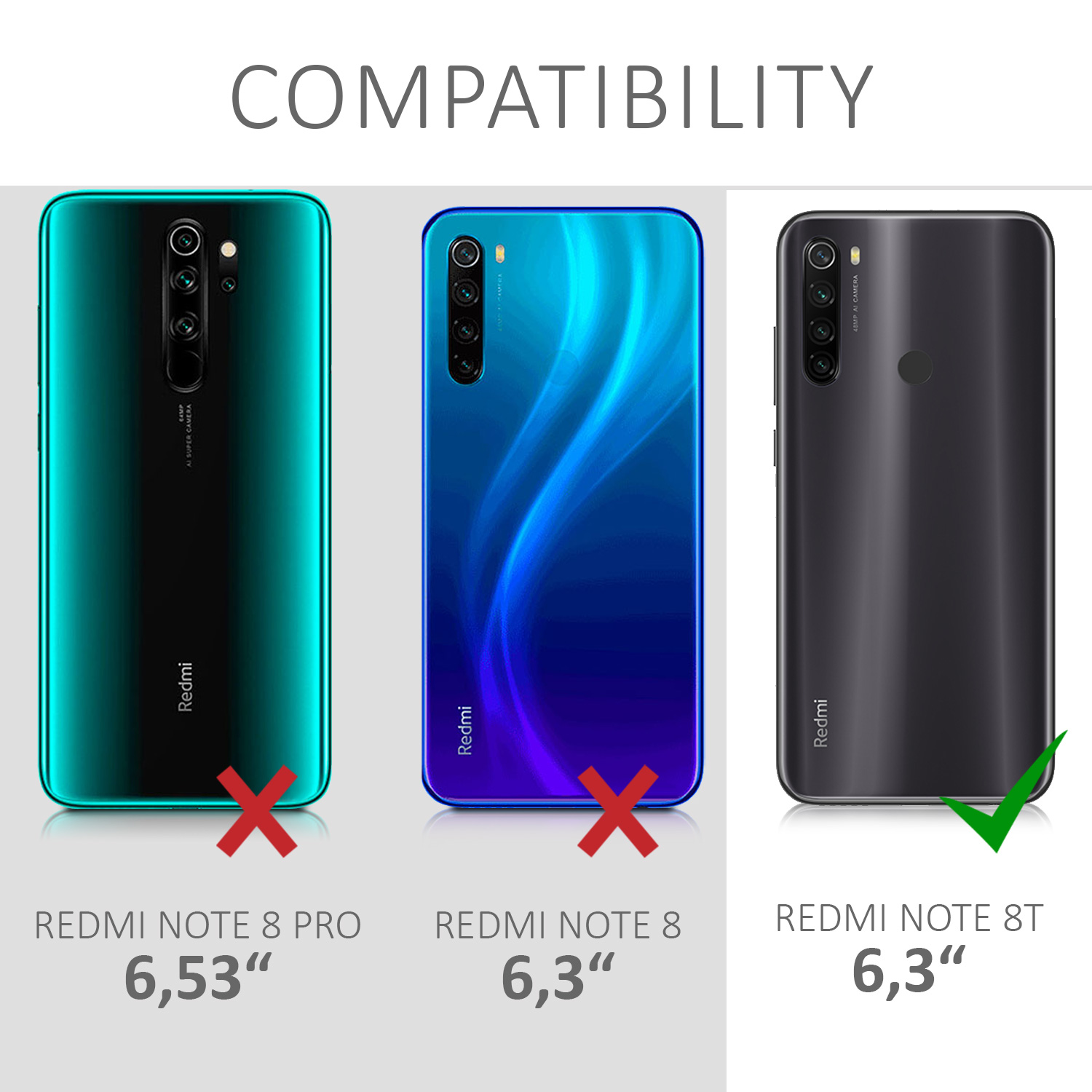 TPU kryt kwmobile pro Xiaomi Redmi Note 8T - studená mátová