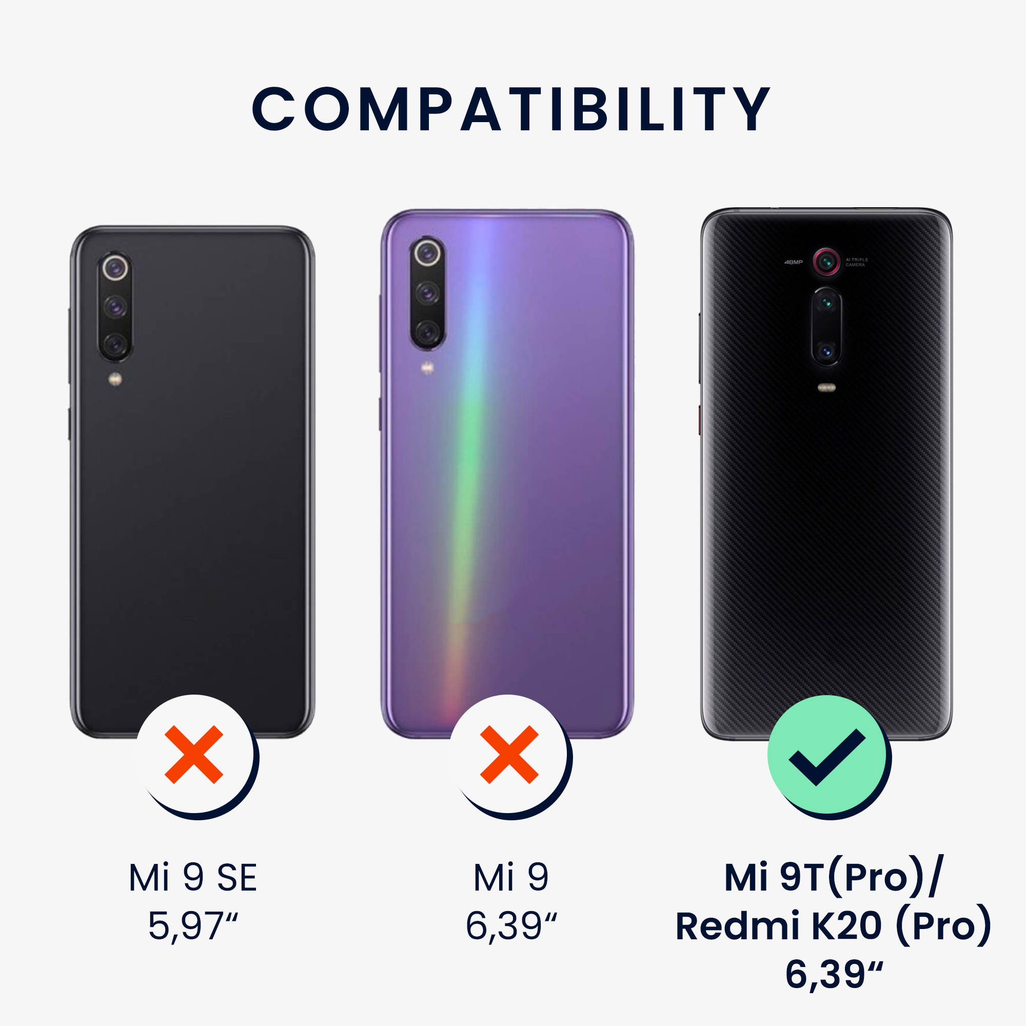 Crossbody kryt kwmobile Xiaomi Mi 9T (Pro) / Redmi K20 (Pro), růžové třešňové květy / Dark Brown / transparentní