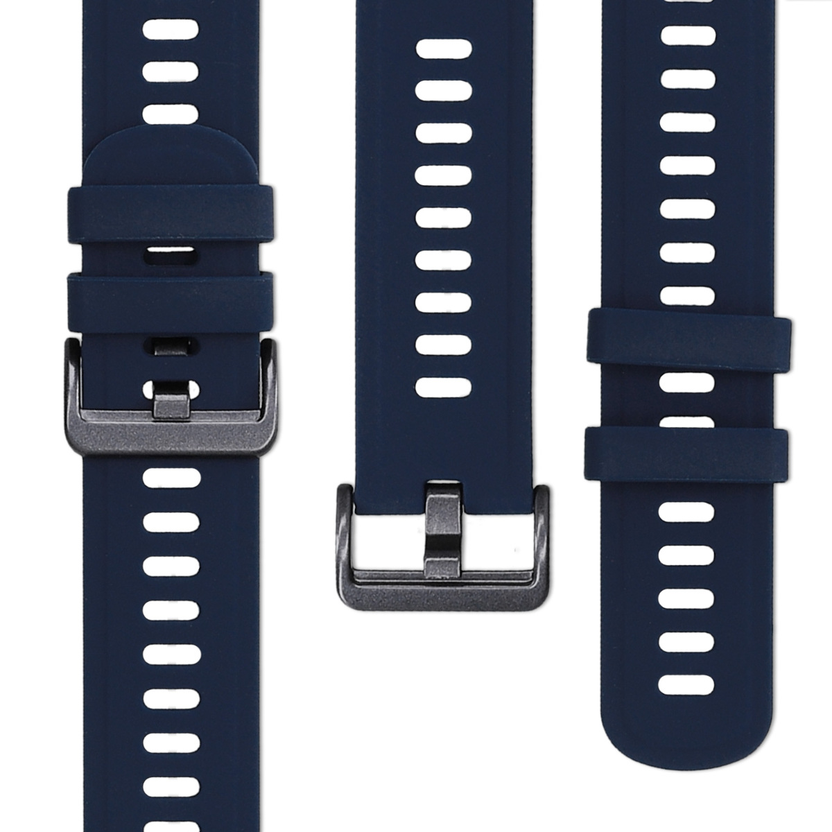 Sada 2 řemínků pro Huami Amazfit GTR (47mm) / GTR 2 / GTR 2e / GTR3 / GTR 3 Pro kwmobile - černá a tmavě modrá