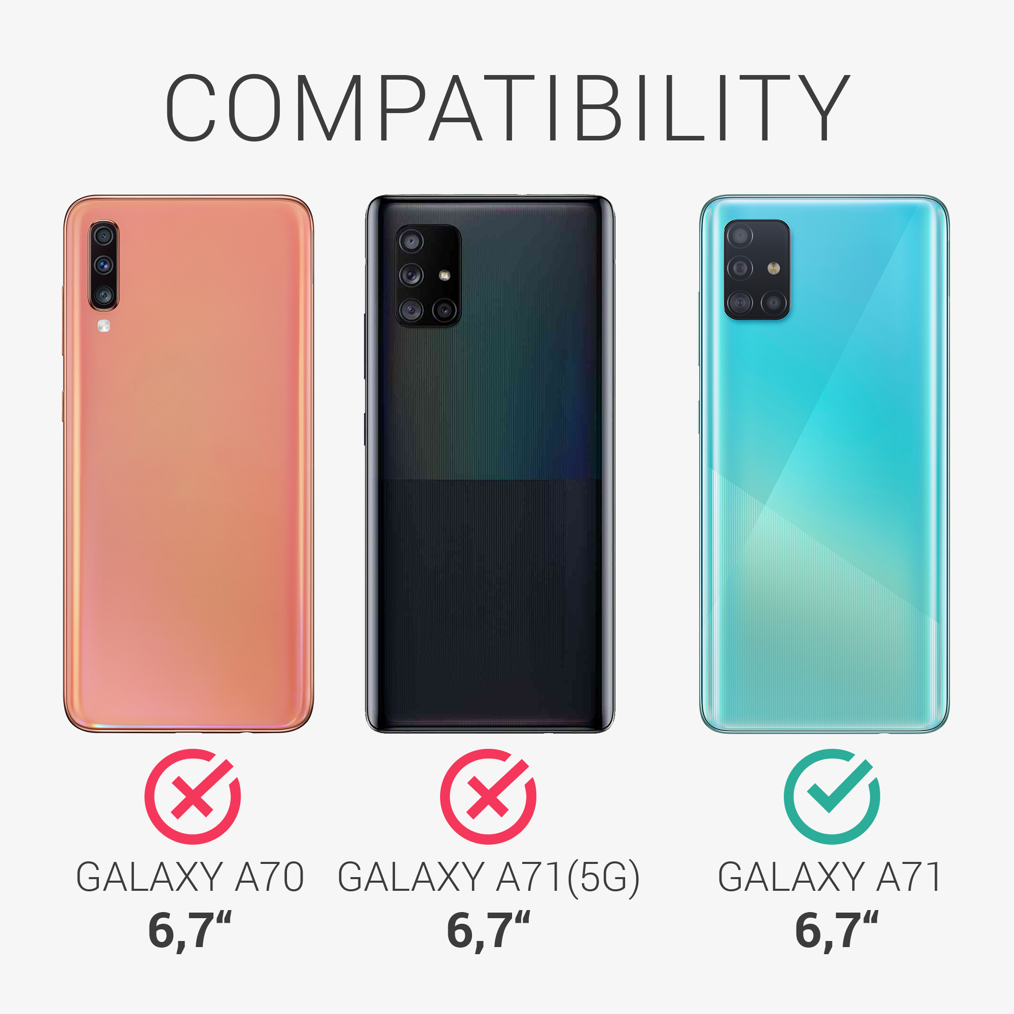 Kryt na mobil Samsung Galaxy A71 kwmobile TPU Magenta Purple