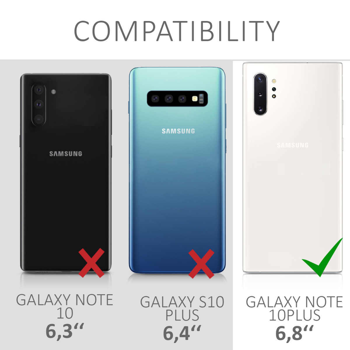Dřevěný kryt na mobil Samsung Galaxy Note 10 Plus kwmobile tmavě hnědý