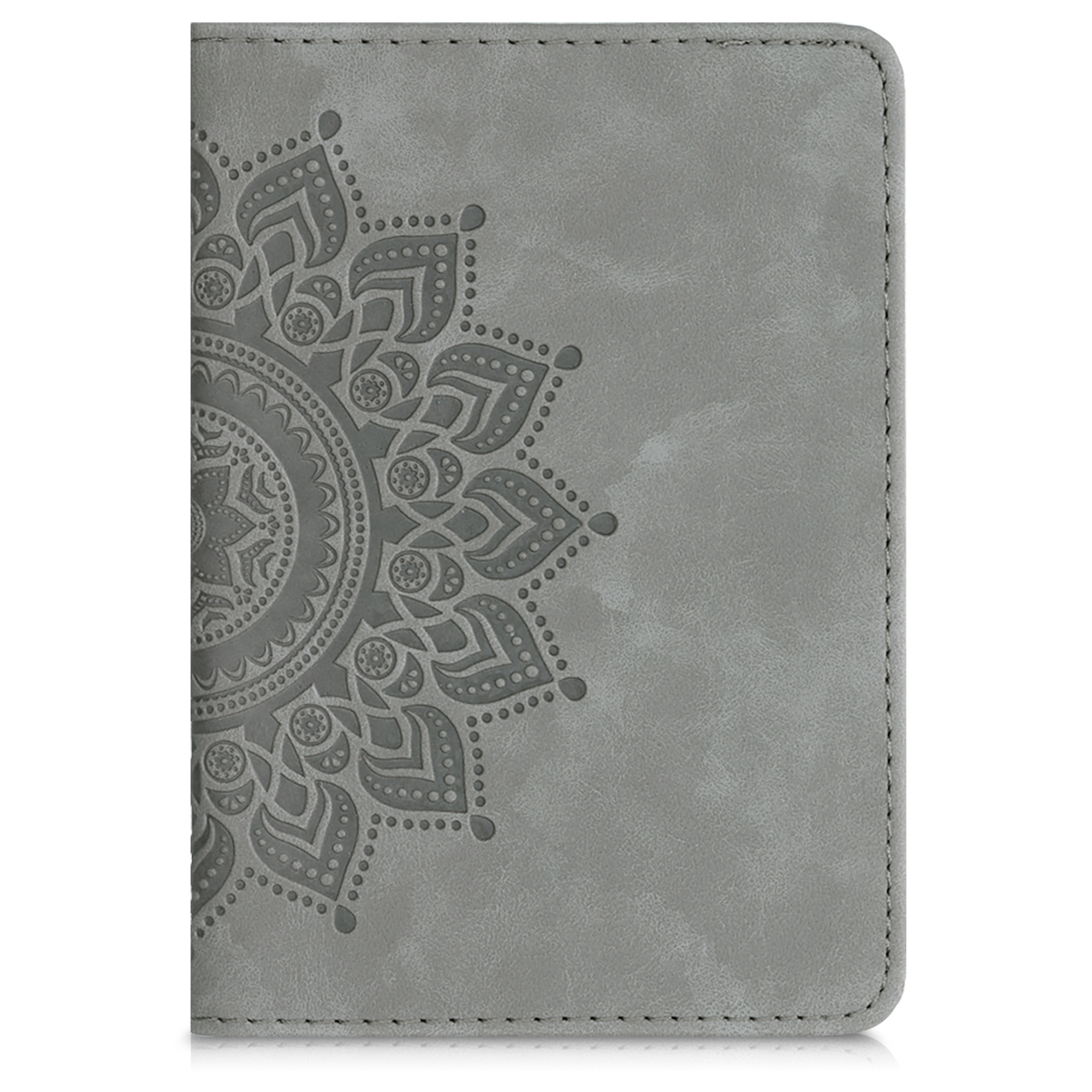Obal na doklady od auta kwmobile PU kůže - 12 × 17,5 cm otevřené / 9,2 × 13 cm složené - šedá