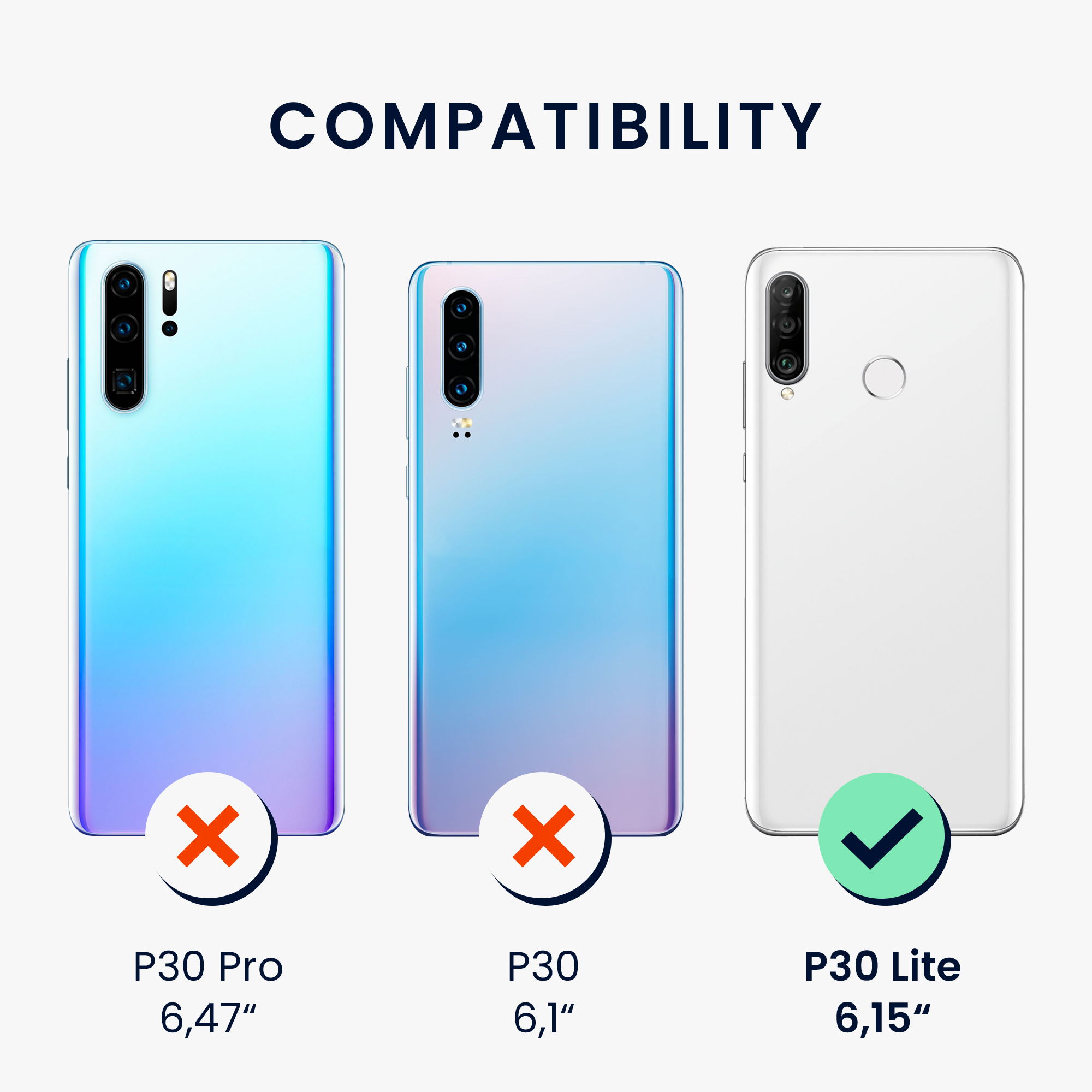 Crossbody kryt kwmobile Huawei P30 Lite, perleťová