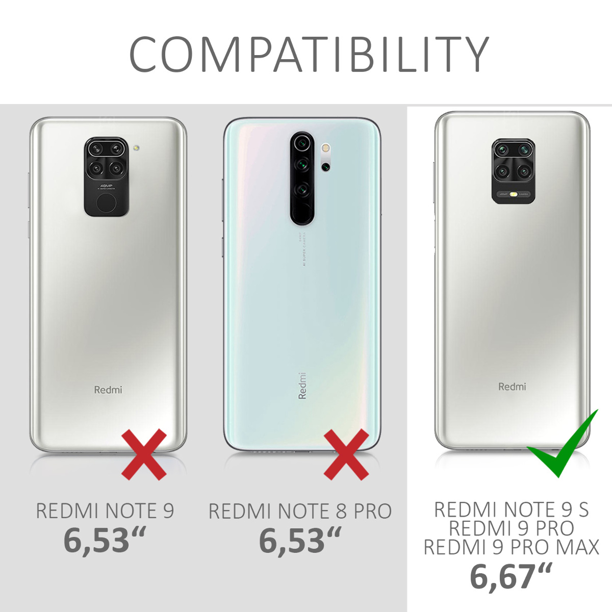 Transparentní TPU kryt kwmobile pro Xiaomi Redmi Note 9S / 9 Pro / 9 Pro Max - transparentní
