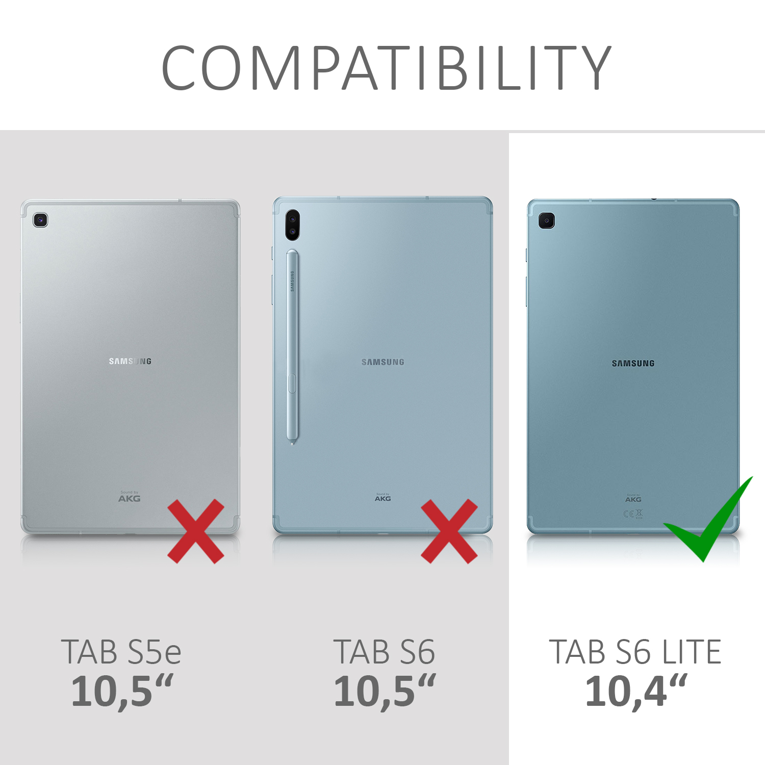Zadní obal na tablet Galaxy Tab S6 Lite (2024/2022/2020) kwmobile černý/transparentní