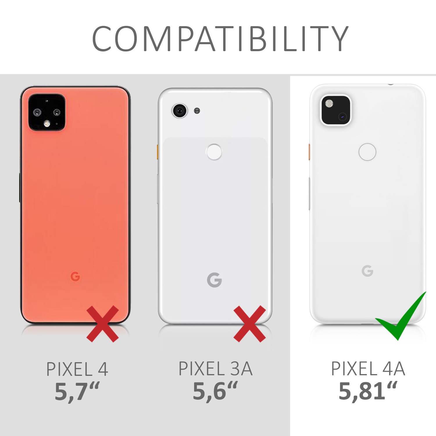 Flipové pouzdro kwmobile pro Google Pixel 4a - light šedá / brown